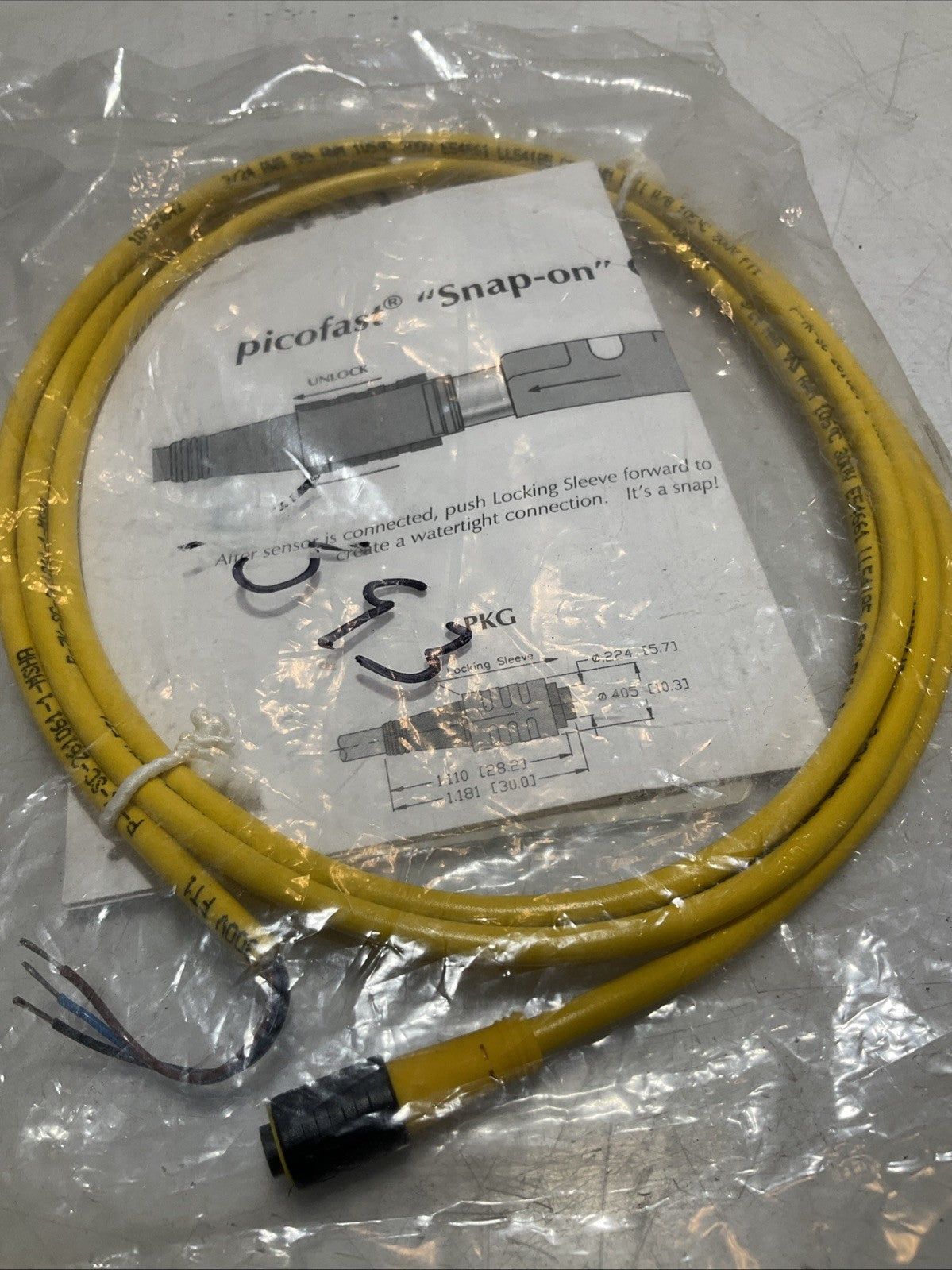 TURCK PKG3Z-2 UNTERMINATED SENSOR ACTUATOR CABLE Y2M