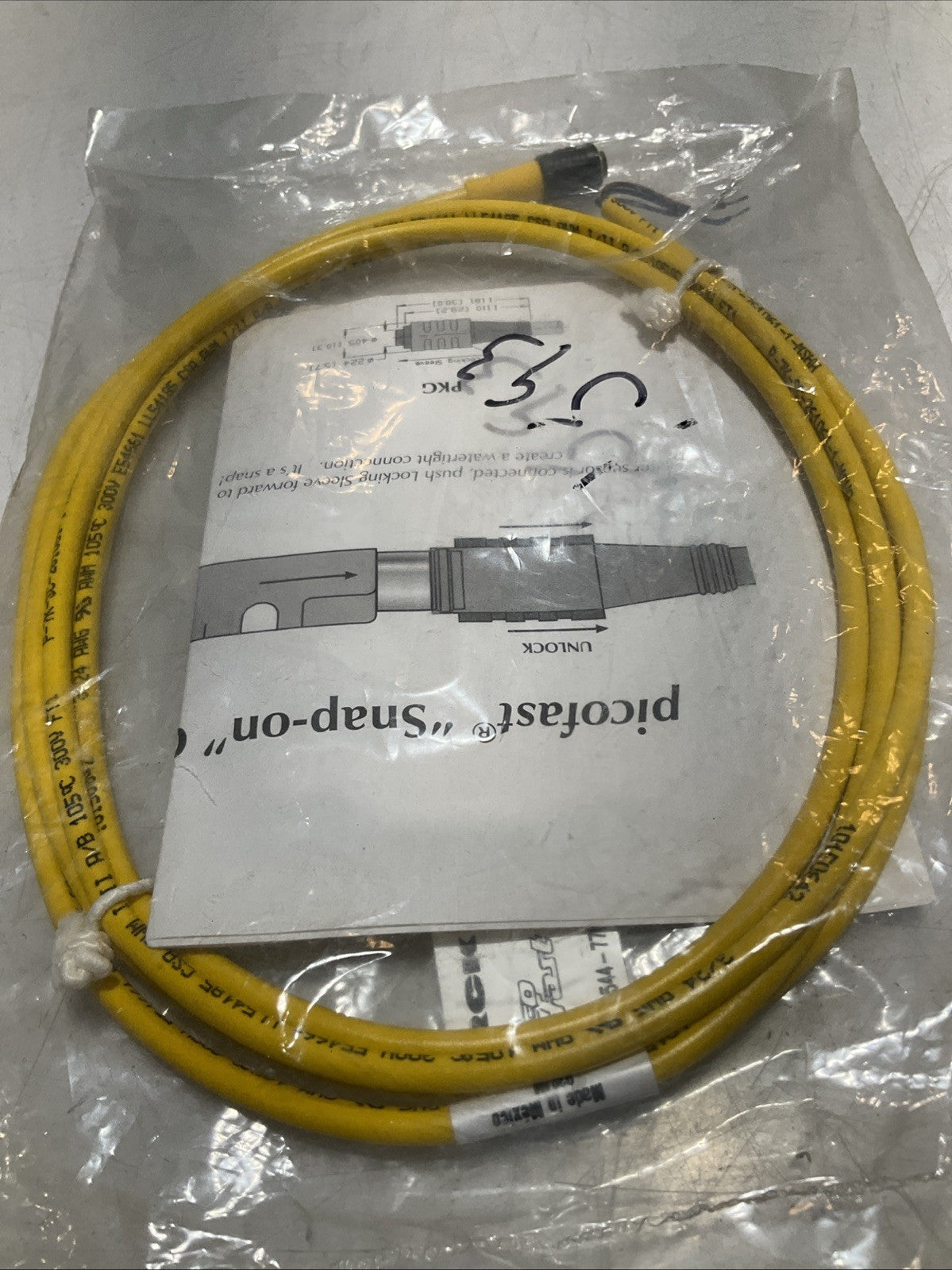 TURCK PKG3Z-2 UNTERMINATED SENSOR ACTUATOR CABLE Y2M