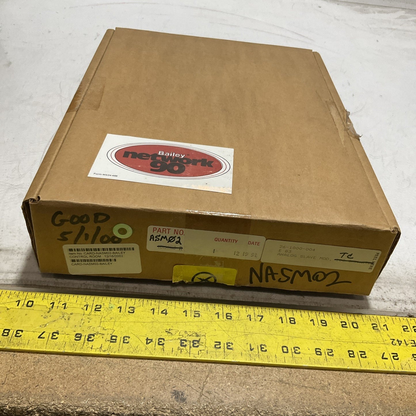 BAILEY NASMO2 6634743 JANALOG SLAVE MV/TC MODULE 15VDC 2.5VA 8 CHANNEL Y2M