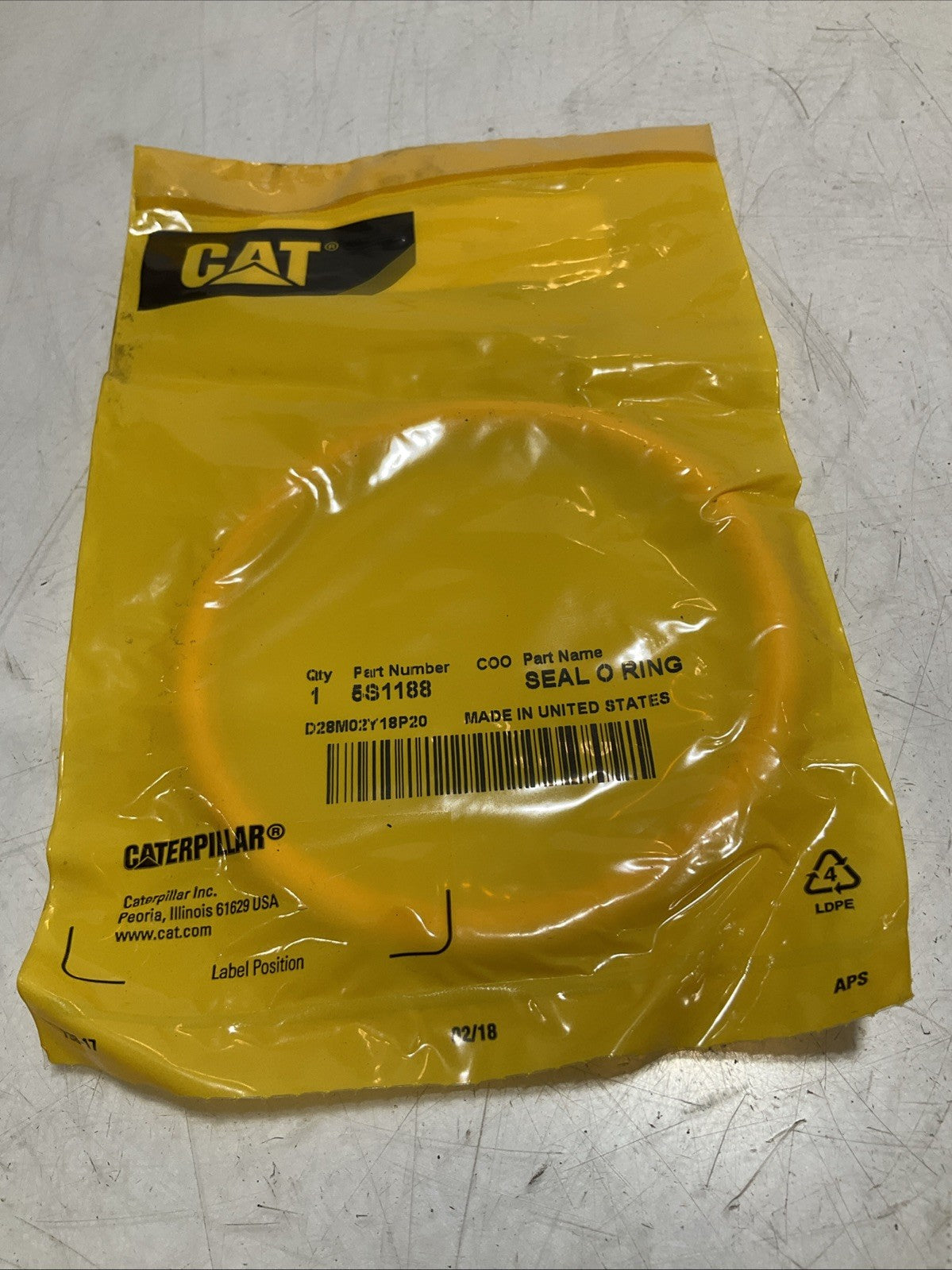 CAT-CATERPILLAR 5S1188 AIR CROSSOVER SEAL O RING LOT OF 2 Y2M