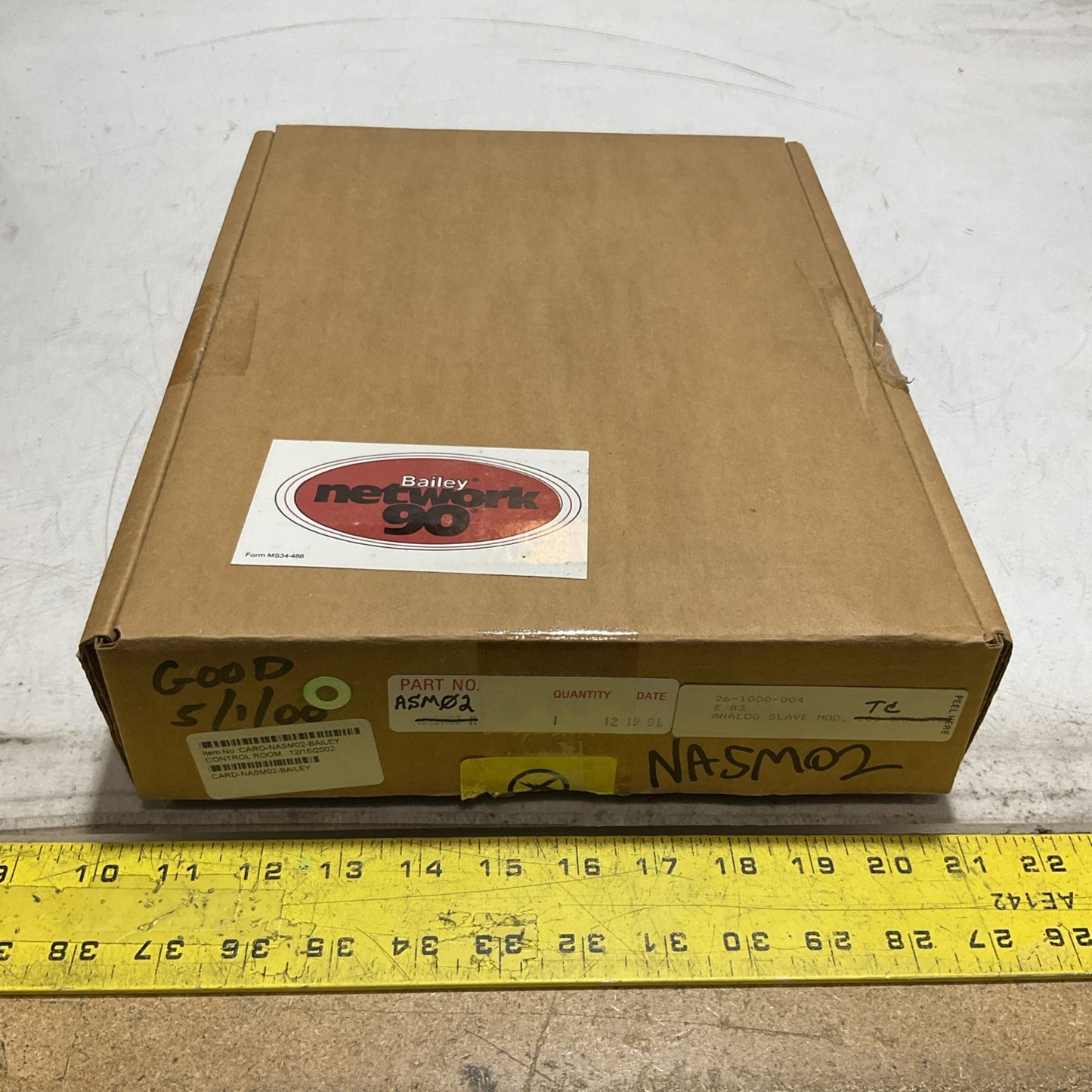 BAILEY NASMO2 6634743 JANALOG SLAVE MV/TC MODULE 15VDC 2.5VA 8 CHANNEL Y2M