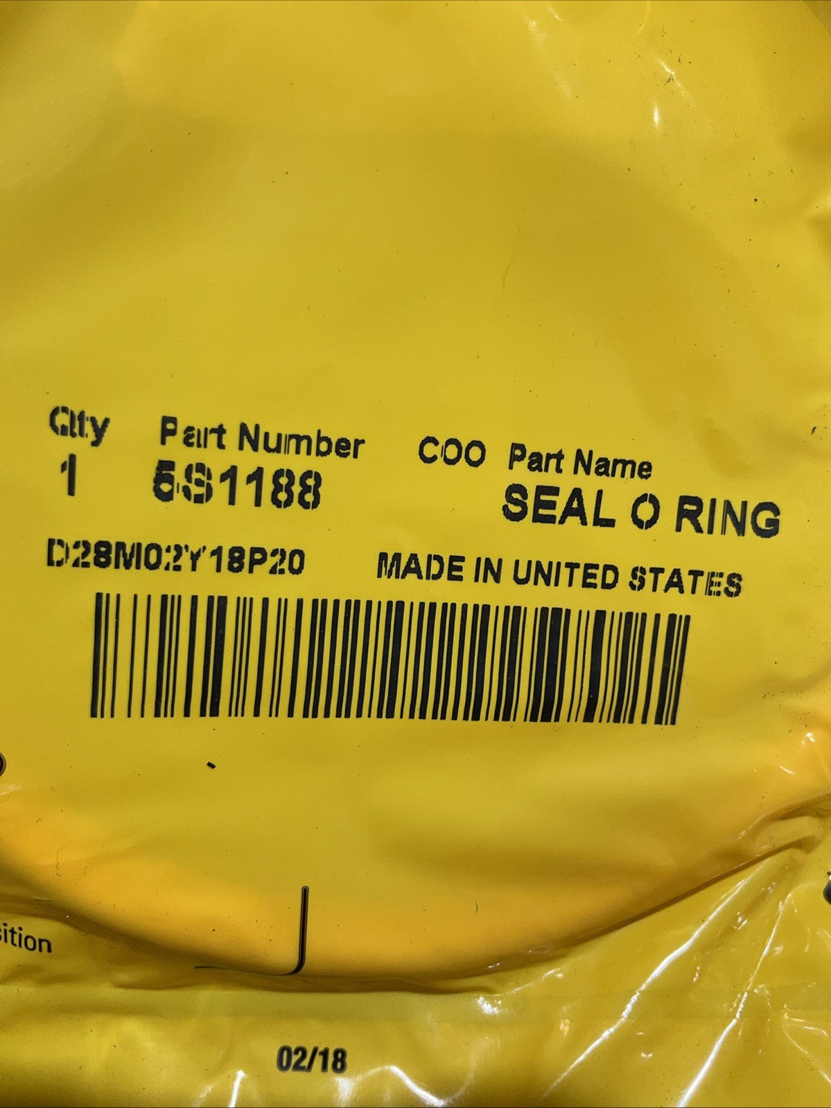 CAT-CATERPILLAR 5S1188 AIR CROSSOVER SEAL O RING LOT OF 2 Y2M