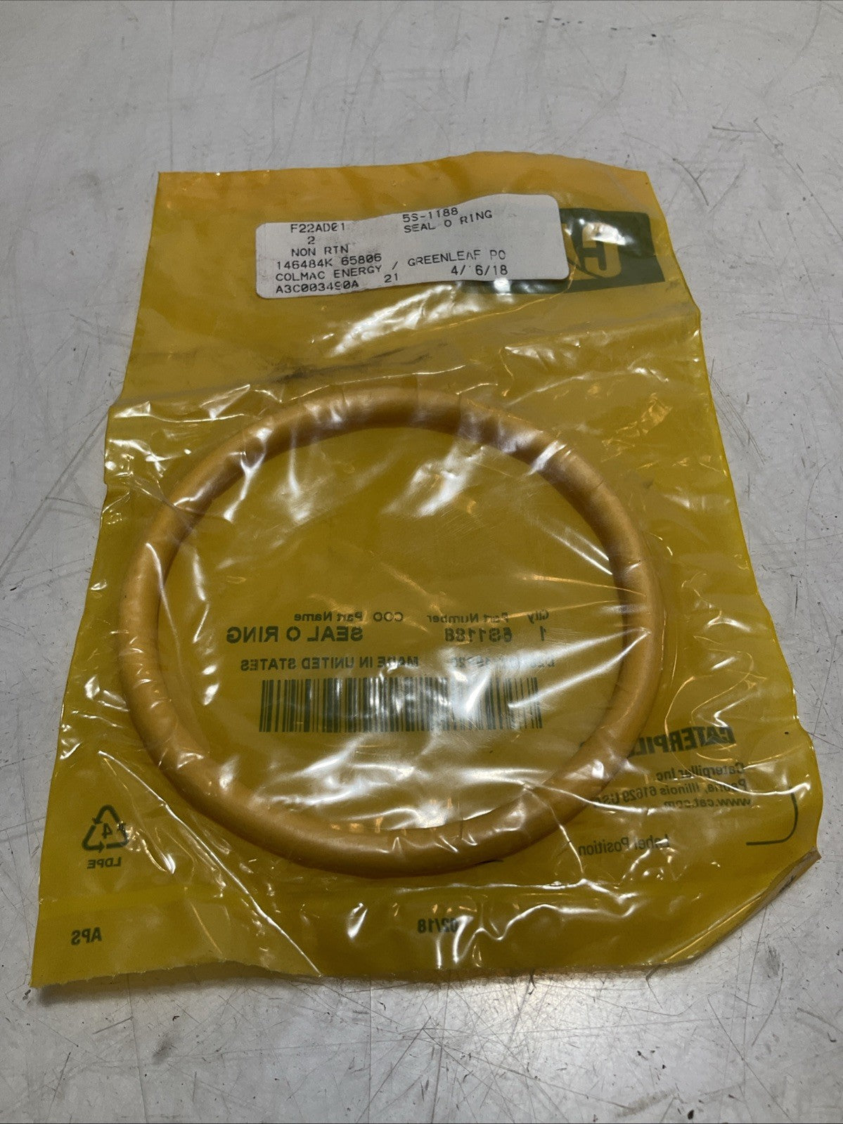 CAT-CATERPILLAR 5S1188 AIR CROSSOVER SEAL O RING LOT OF 2 Y2M