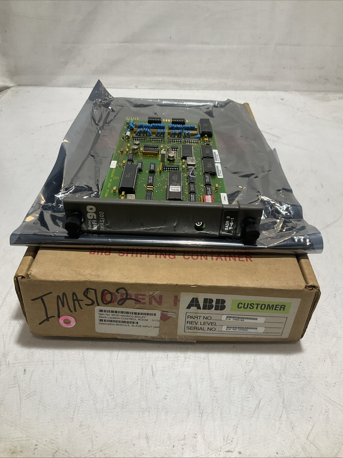 BAILEY INFI90 IMASI02 ANALOG INPUT SLAVE MODULE 15VDC Y2M