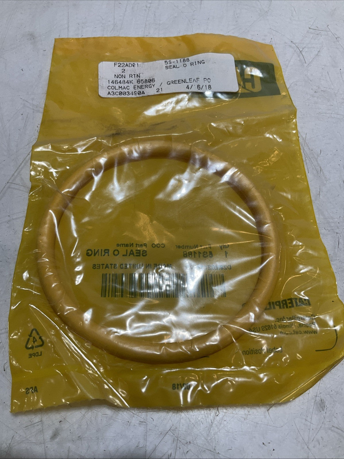 CAT-CATERPILLAR 5S1188 AIR CROSSOVER SEAL O RING LOT OF 2 Y2M