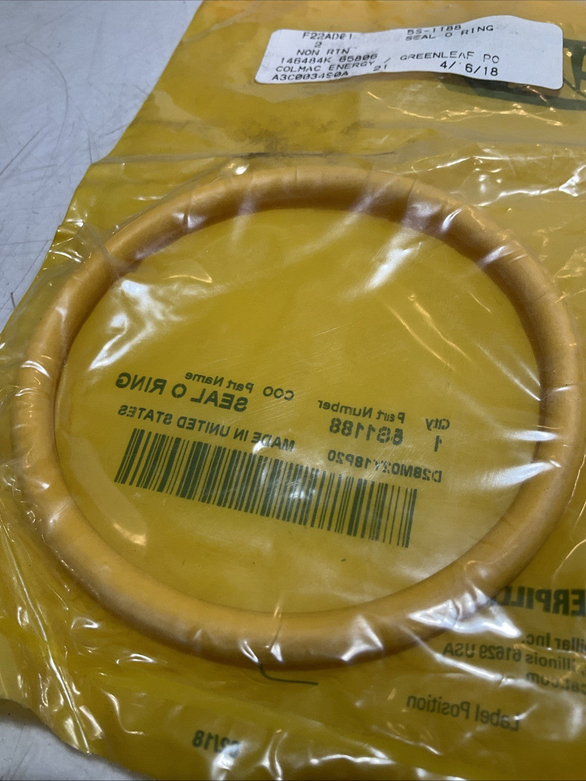 CAT-CATERPILLAR 5S1188 AIR CROSSOVER SEAL O RING LOT OF 2 Y2M