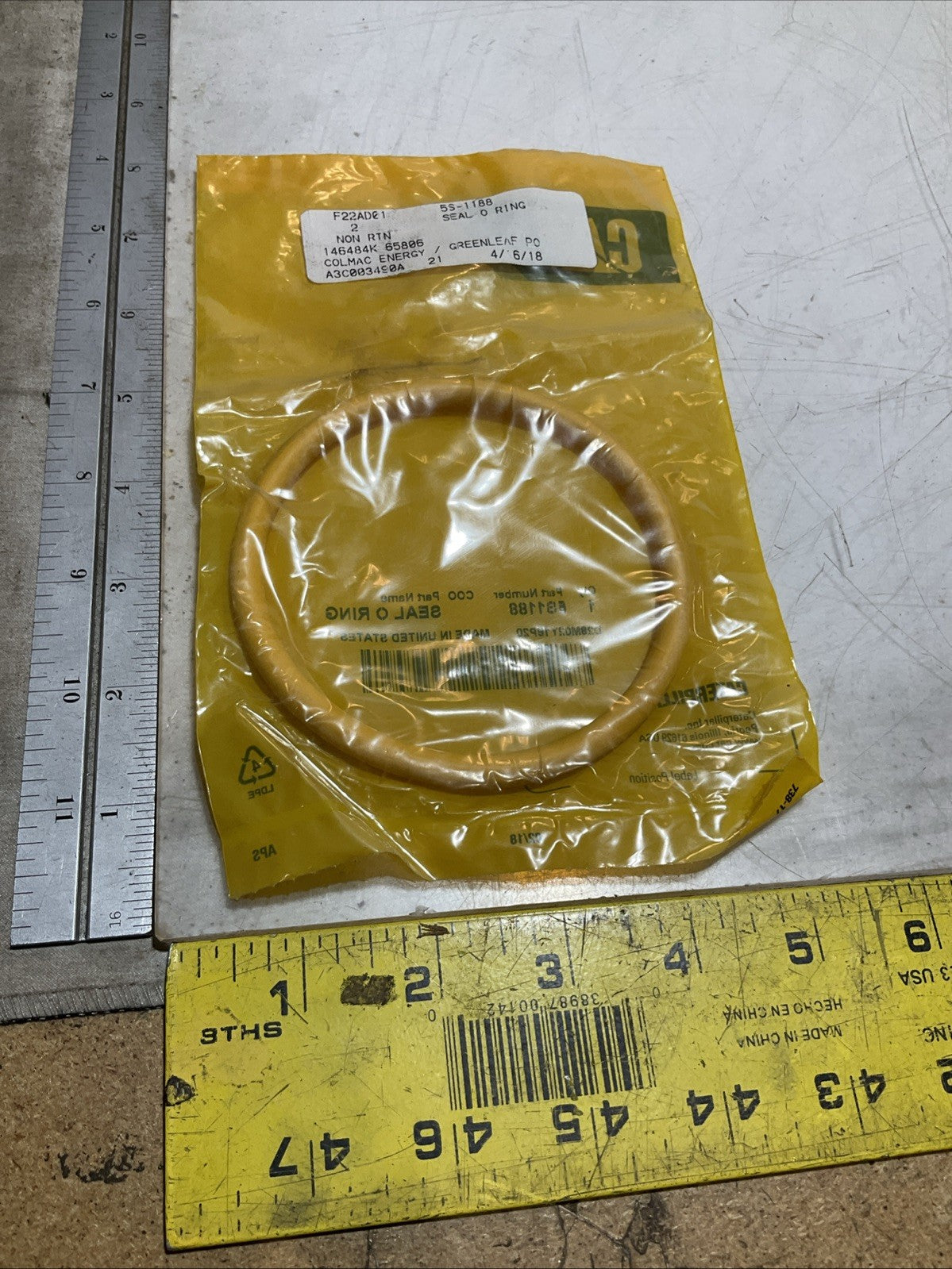 CAT-CATERPILLAR 5S1188 AIR CROSSOVER SEAL O RING LOT OF 2 Y2M