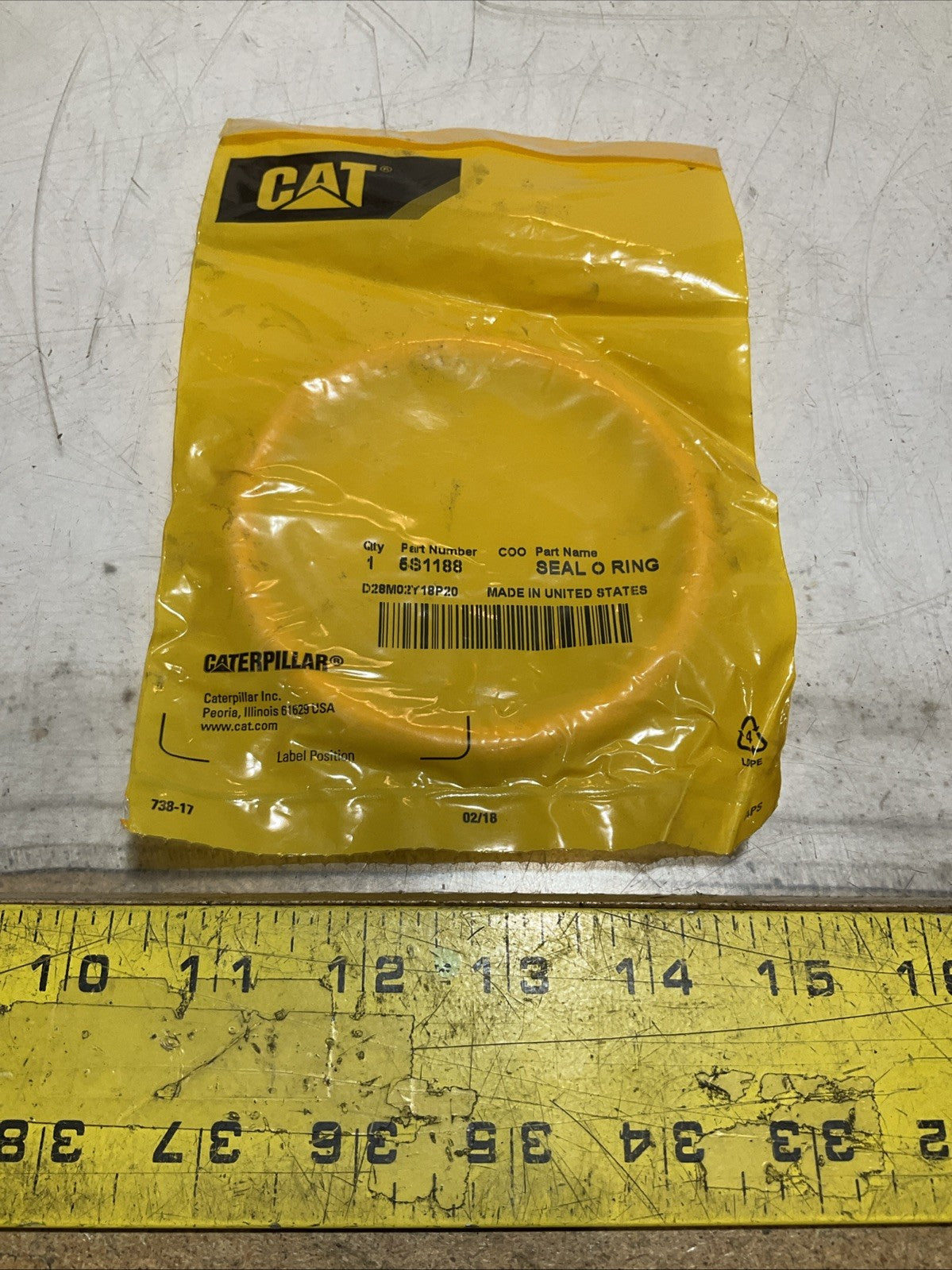 CAT-CATERPILLAR 5S1188 AIR CROSSOVER SEAL O RING LOT OF 2 Y2M