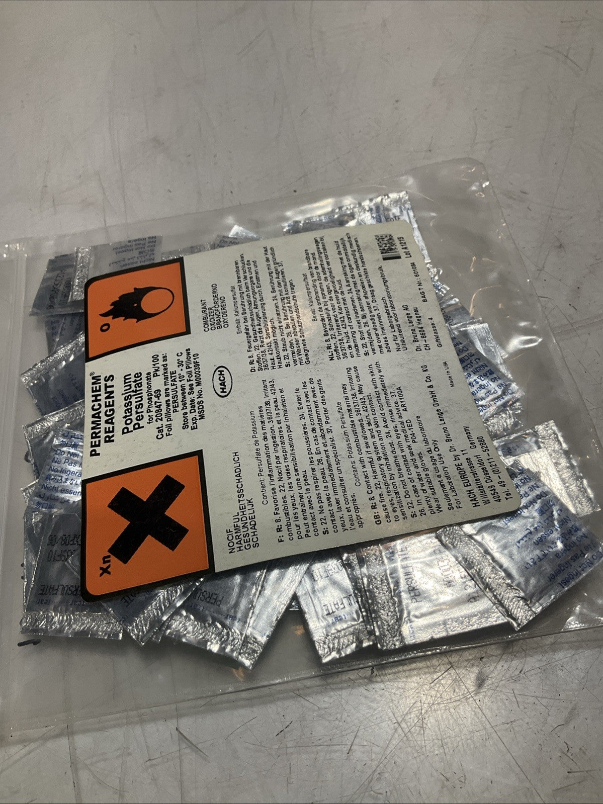 HACH 20847-69 POTASSIUM PERSULFATE PERMACHEM REAGENTS LOT OF 3 Y2M