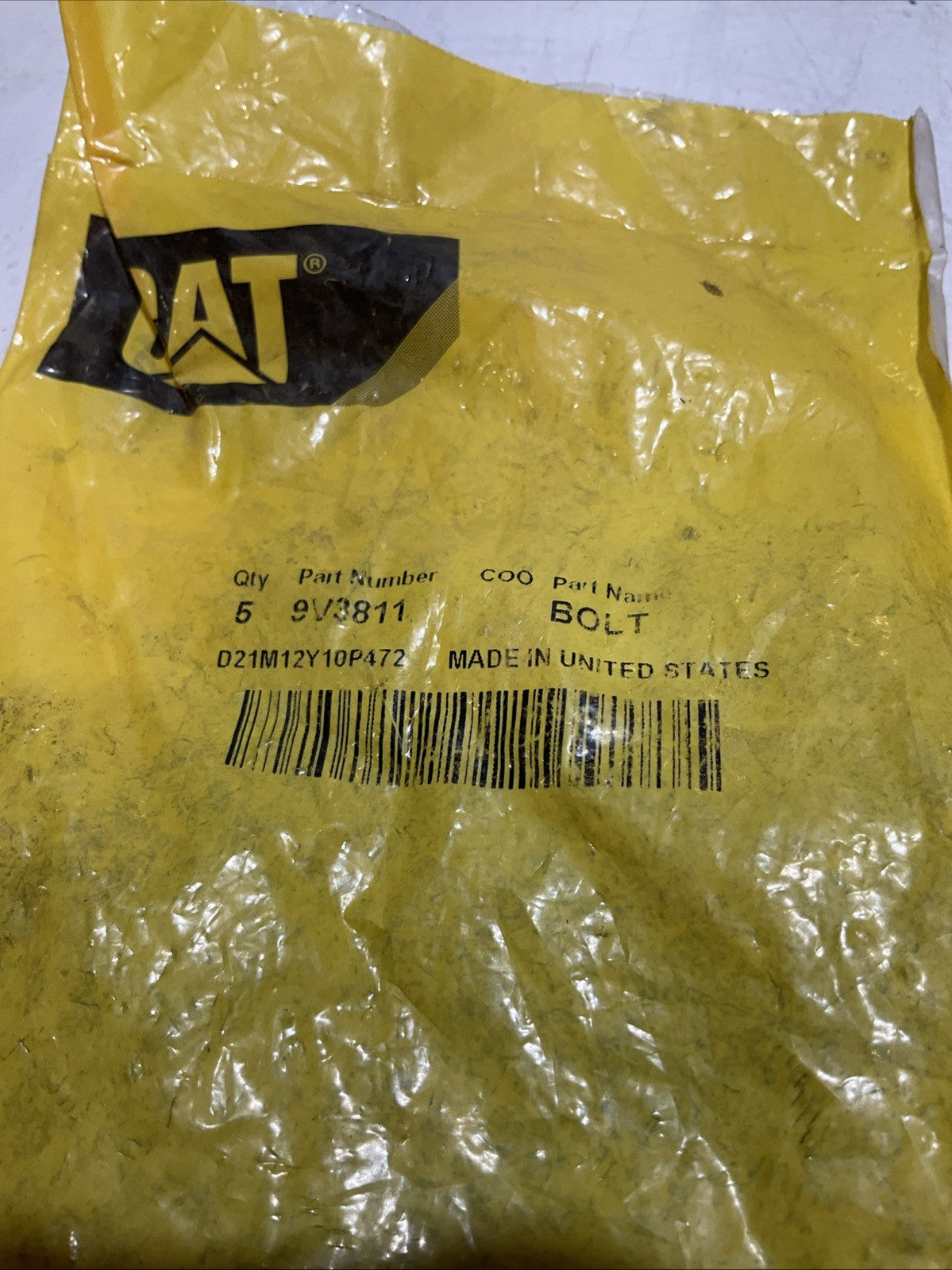 CAT-CATERPILLAR 9V3811 BOLT-12 POINT HEAD LOT OF 4 Y2M