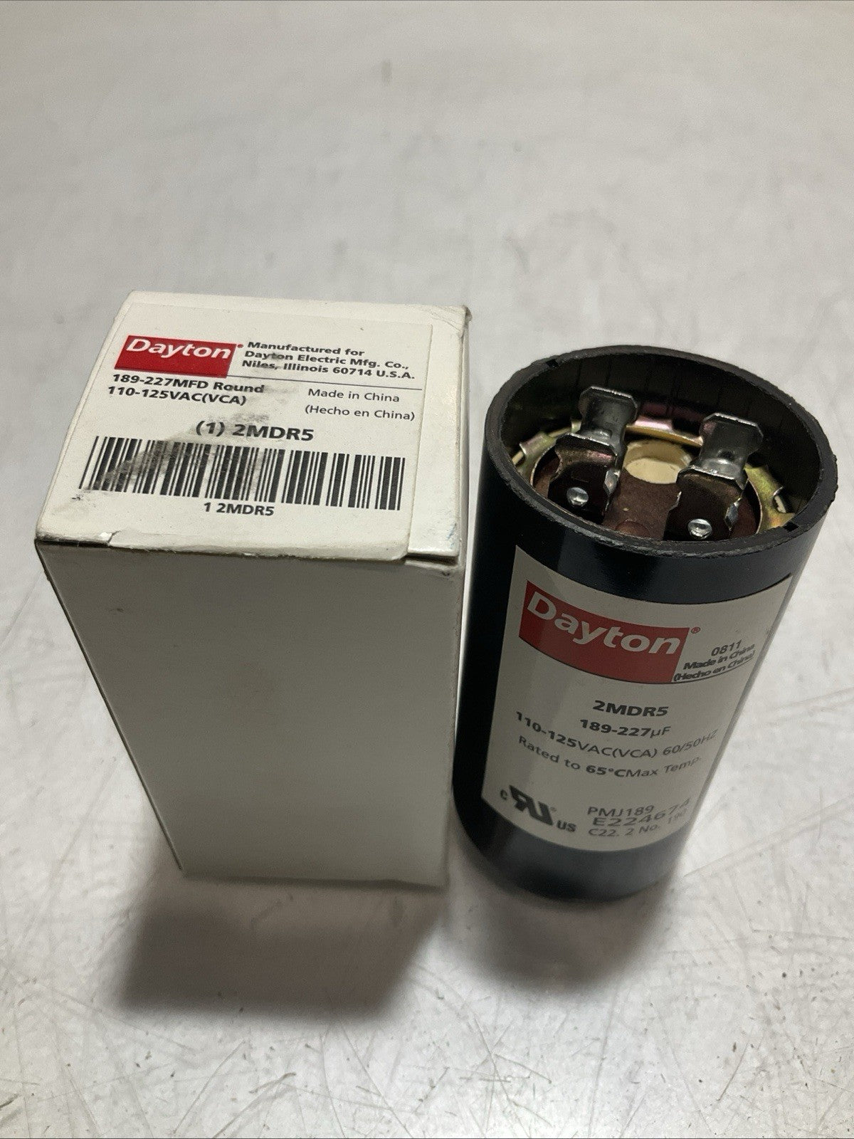 DAYTON 2MDR5 189-227MFD 110-125VAC MOTOR STAR CAPACITOR LOT OF 3 373