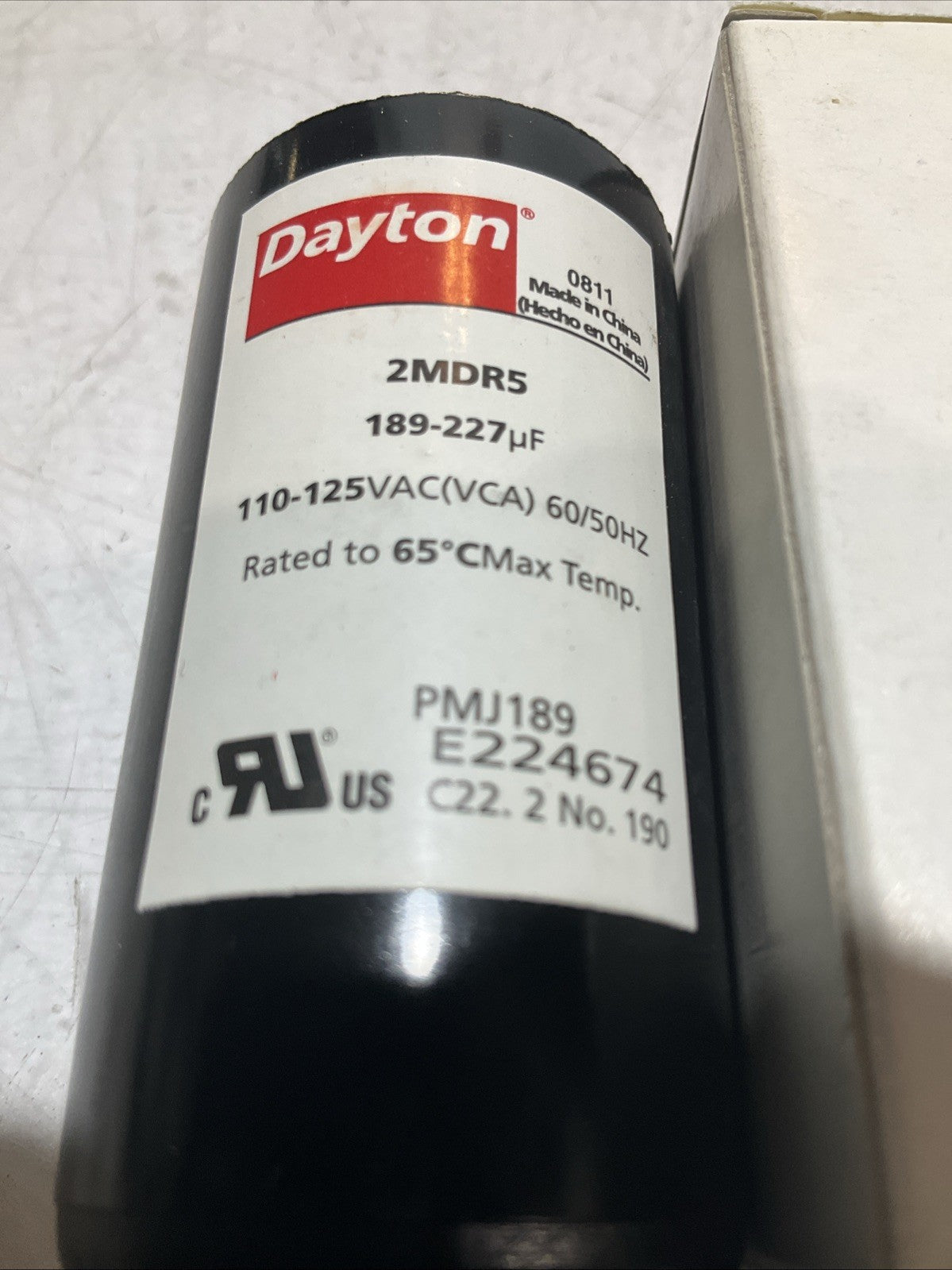 DAYTON 2MDR5 189-227MFD 110-125VAC MOTOR STAR CAPACITOR LOT OF 3 373