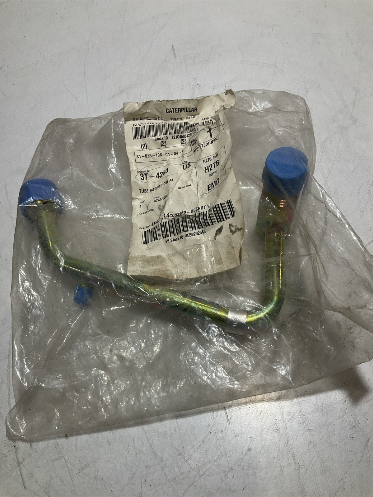 CATERPILLAR 3T-4280 TUBE HOSE ASSEMBLY Y2M