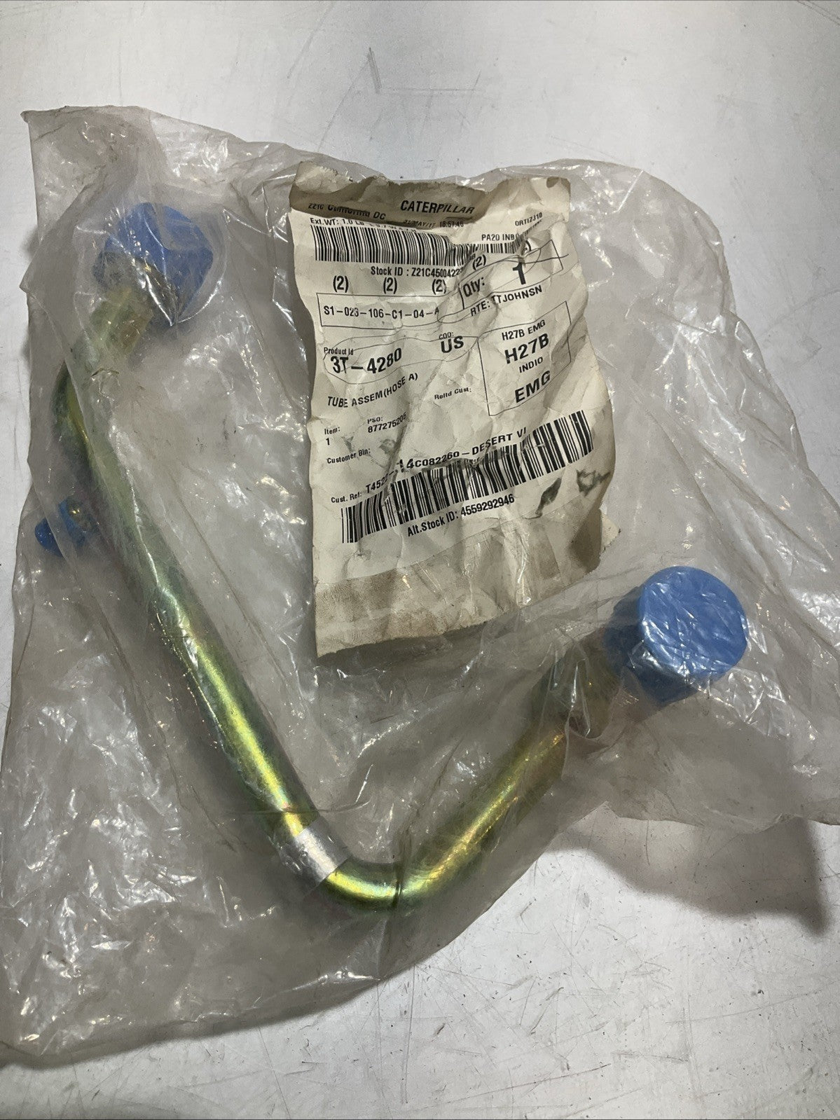 CATERPILLAR 3T-4280 TUBE HOSE ASSEMBLY Y2M