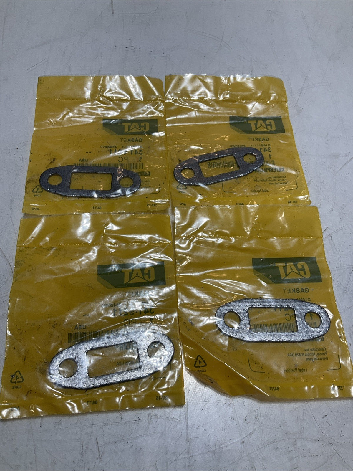 CAT-CATERPILLAR 341-9211 1.6MM THICK COOLANT GASKET LOT OF 4 Y2M