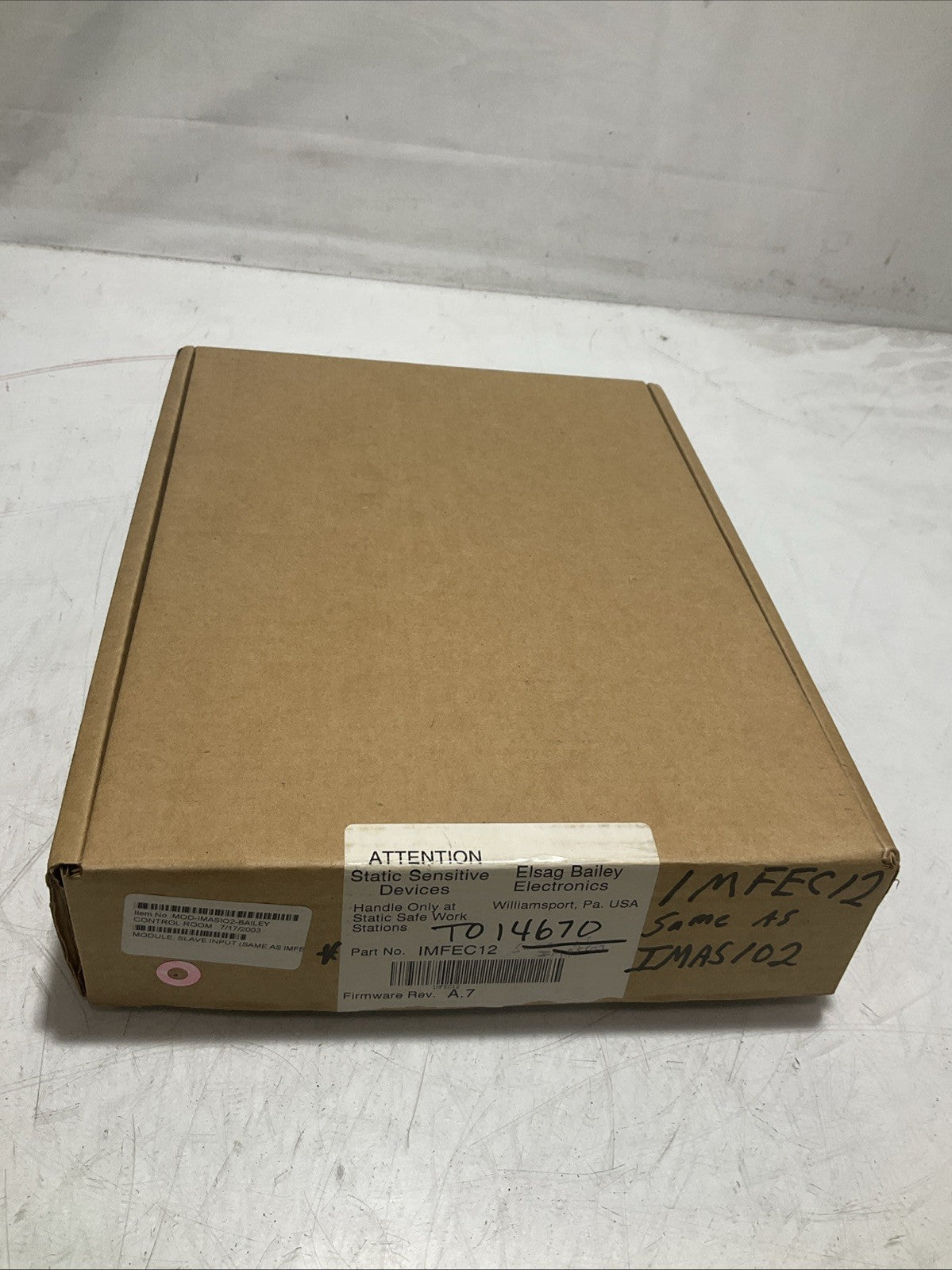 ELSAG BAILEY IMFEC12 - 0382.002.01 HIGH LEVEL ANALOG INPUT MODULE BOARD Y2M