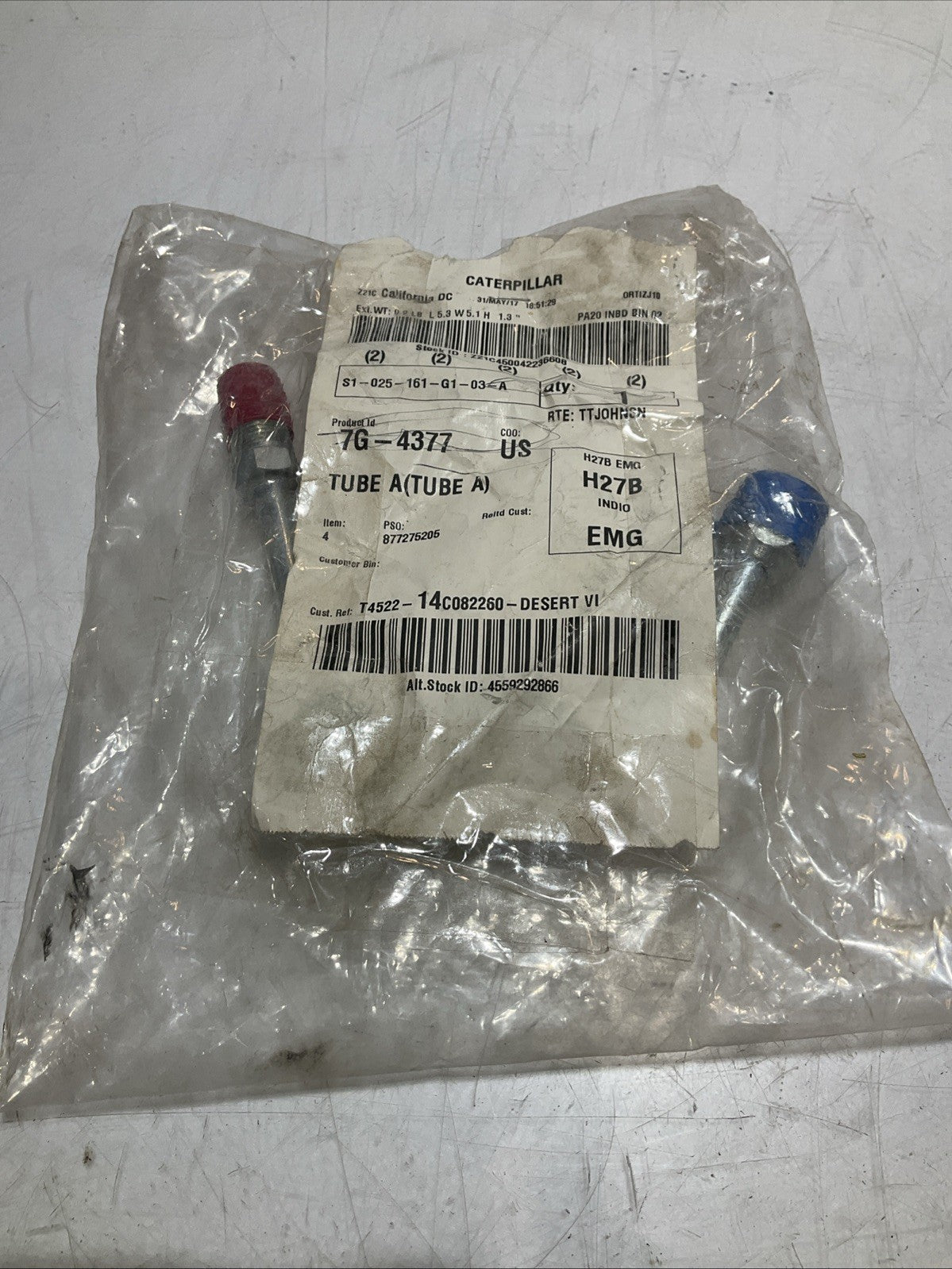CATERPILLAR 7G-4377 TUBE ASSEMBLY Y2M