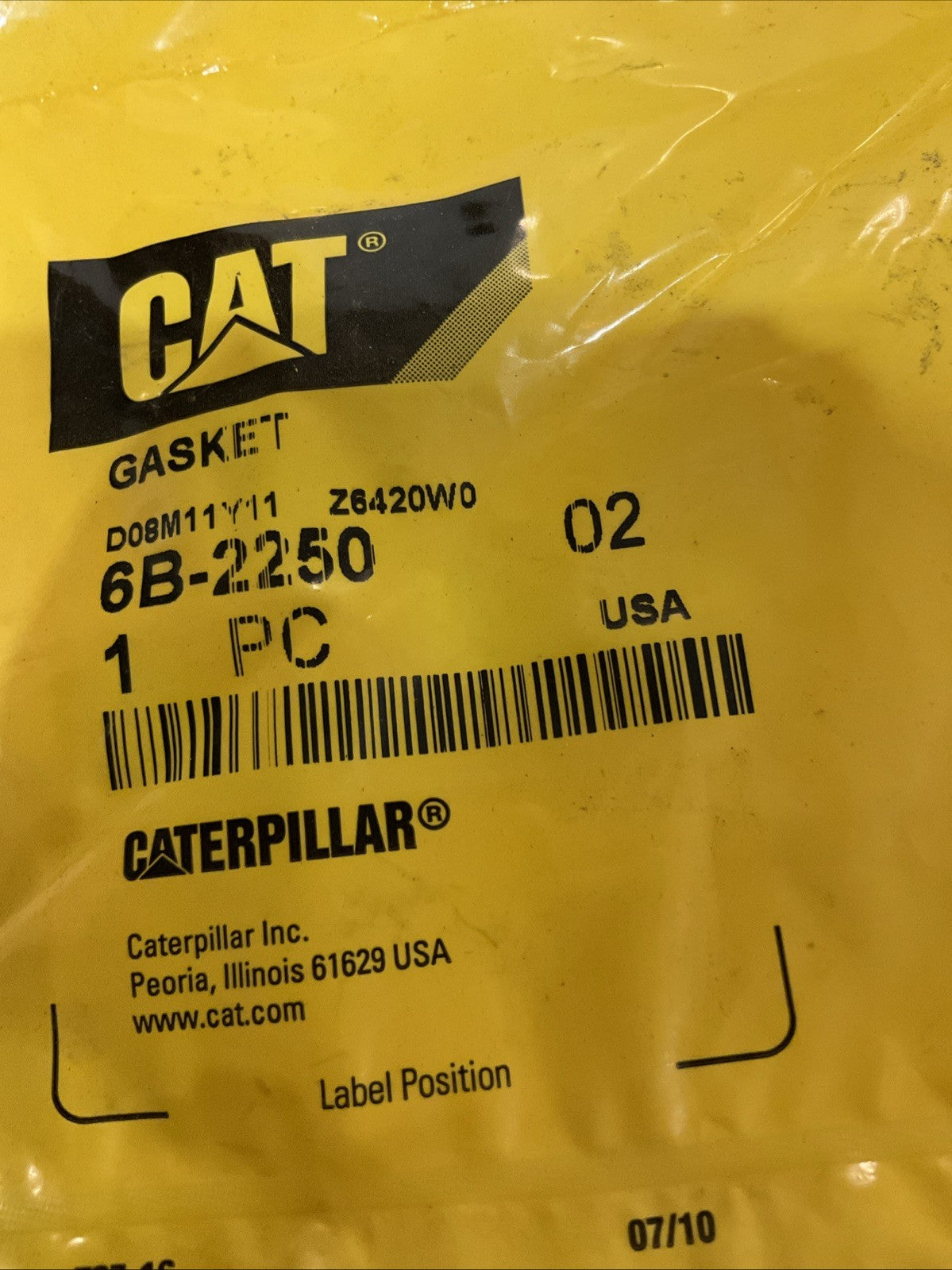 CAT-CATERPILLAR 6B-2250 WASHER GASKET LOT OF 4 Y2M