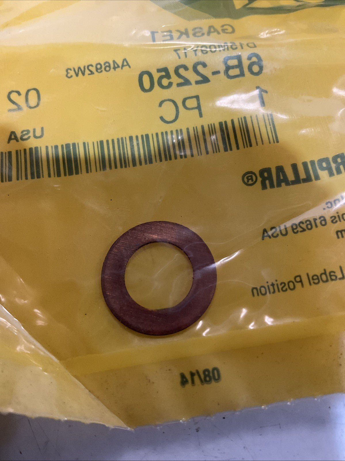 CAT-CATERPILLAR 6B-2250 WASHER GASKET LOT OF 4 Y2M