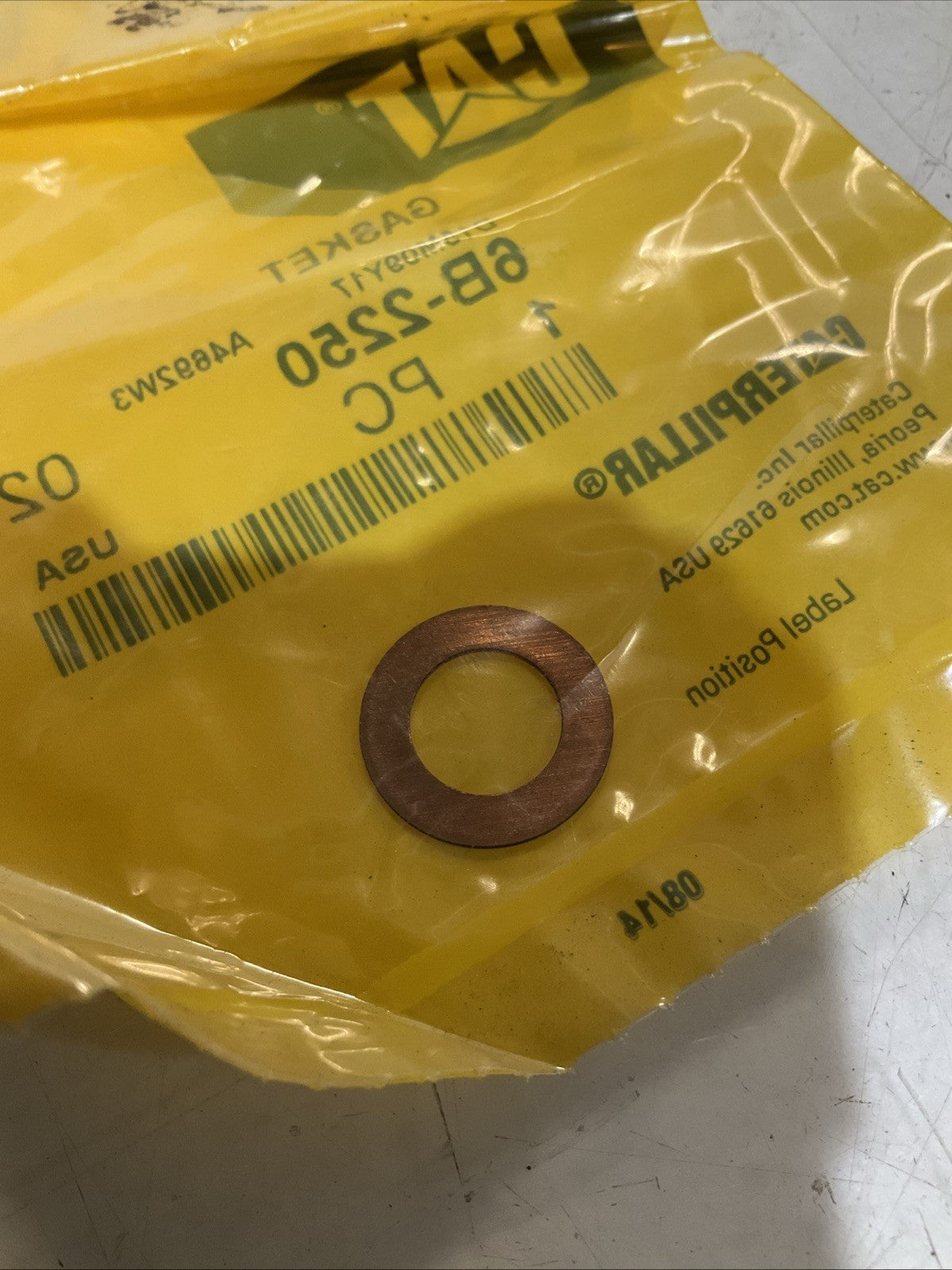 CAT-CATERPILLAR 6B-2250 WASHER GASKET LOT OF 4 Y2M