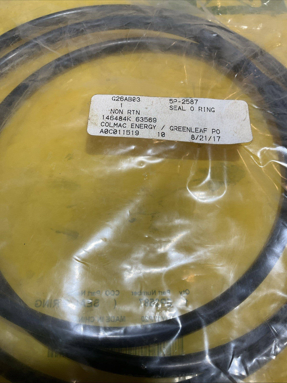 CAT-CATERPILLAR B 5P-2587 SEAL O RING REPLACEMENT Y2M