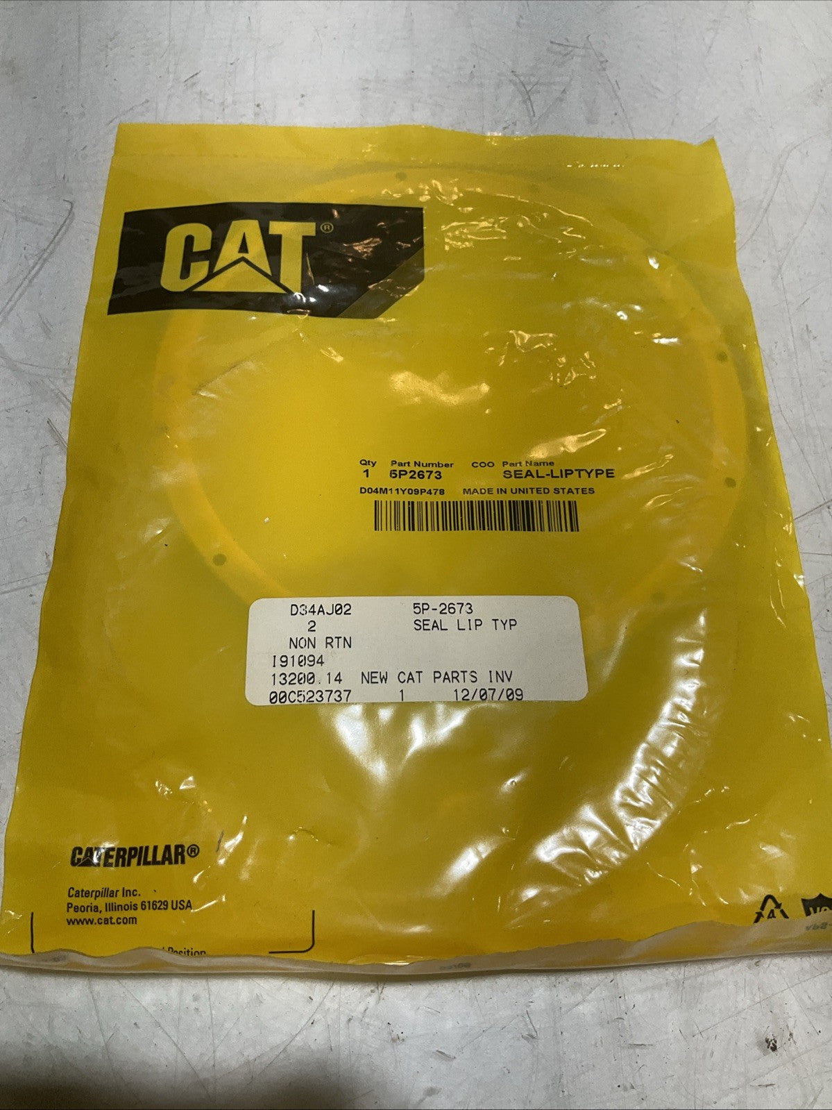 CAT-CATERPILLAR 5P-2673 SEAL-LIPTYPE REPLACEMENT SUITABLE LOT OF 2 Y2M