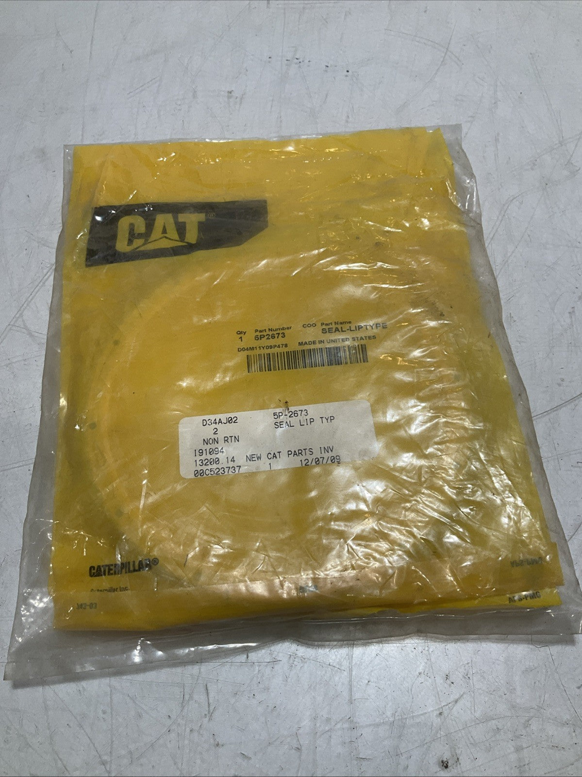 CAT-CATERPILLAR 5P-2673 SEAL-LIPTYPE REPLACEMENT SUITABLE LOT OF 2 Y2M