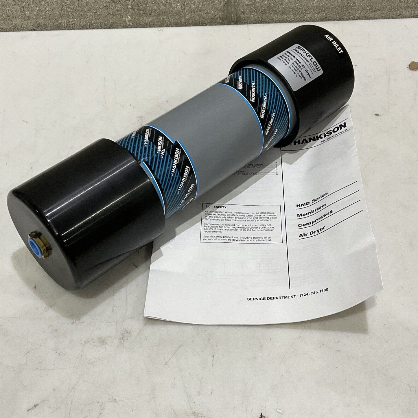 HANKISON SPXFLOW HMD20-3 MEMBRANE AIR DRYER 175 PSIG 12 BAR 150 F 66 C U3S