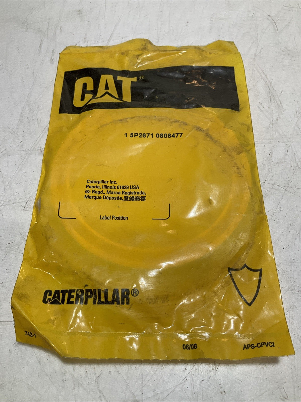 CAT - CATERPILLAR 1 5P2671 0808477 LABEL POSITION LIP TYPE OIL SEAL Y2M