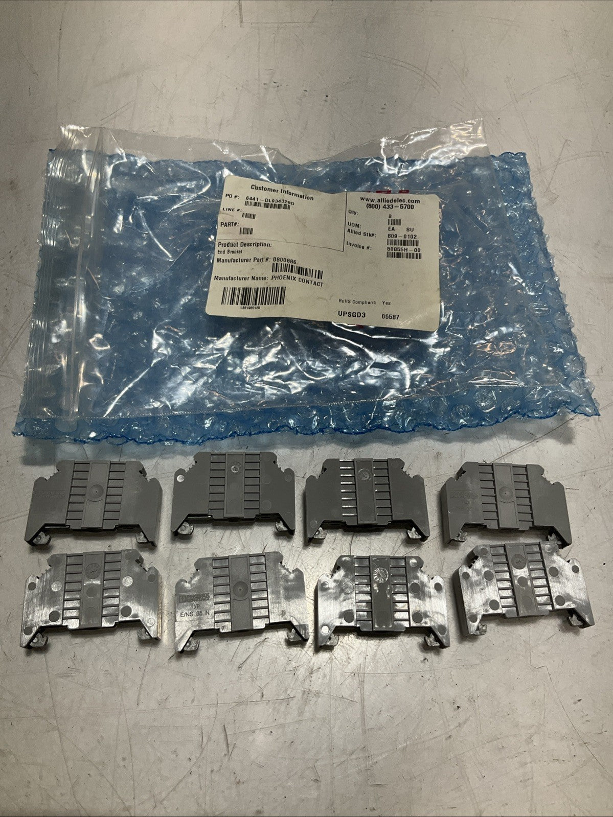 PHOENIX CONTACT 0800886 THE END CLAMP TERMINALS LABEL STRIP LOT OF 8 Z2M