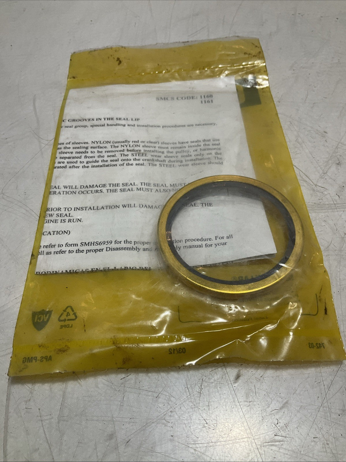 CAT-CATERPILLAR 1AF3S9643 OIL SEAL LOT OF 2 Y2M