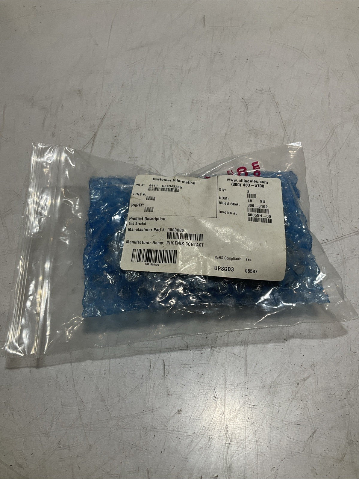 PHOENIX CONTACT 0800886 THE END CLAMP TERMINALS LABEL STRIP LOT OF 8 Z2M