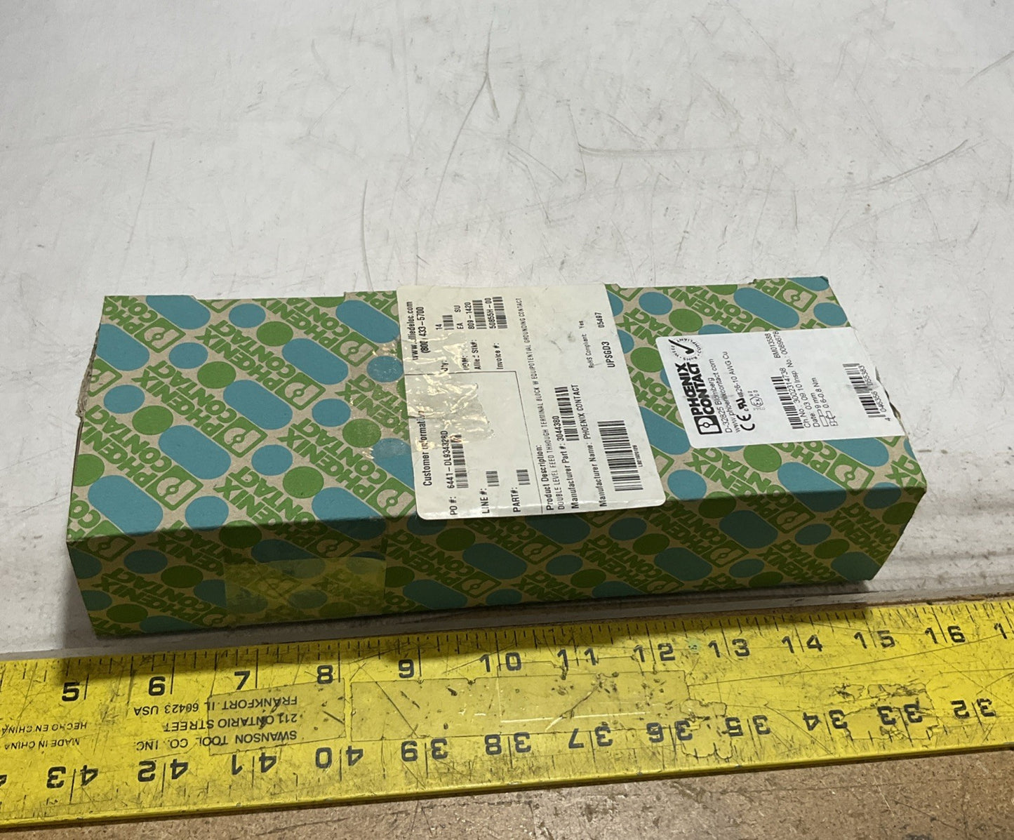PHOENIX CONTACT 3044380 UT4-TWIN-PE DIN RAIL TERMINAL BLOCK LOT OF 50 Z2M