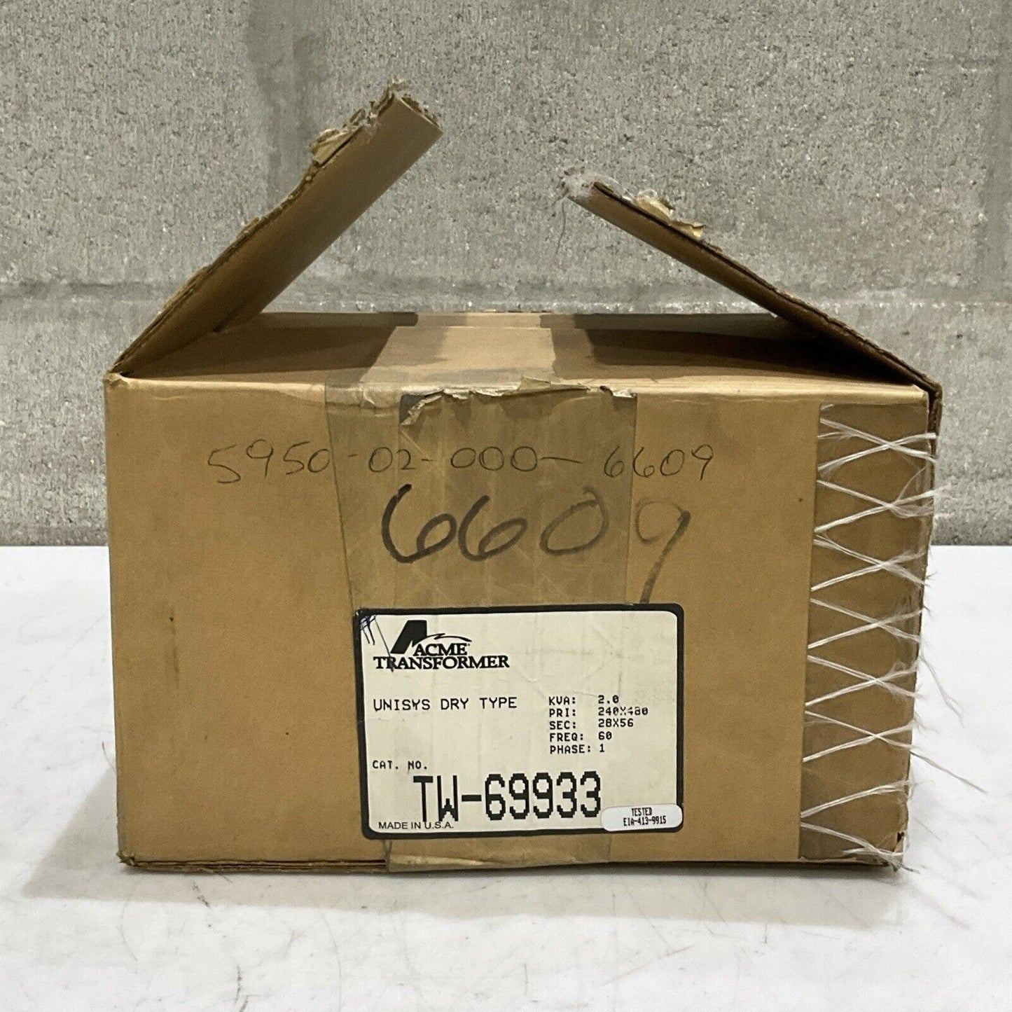 ACME TRANSFORMER TW-69933 GENERAL PURPOSE TRANSFORMER 60HZ 3 PH U3S