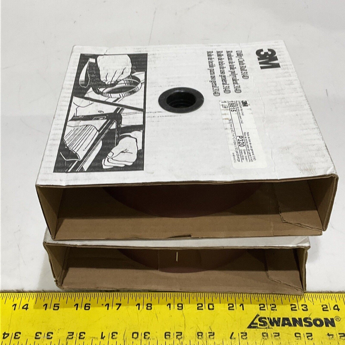 3M P320 19815 ABRASIVE UTILITY CLOTH ROLL 314D 320 GRIT 2”X50 YARD LOT OF 2 373