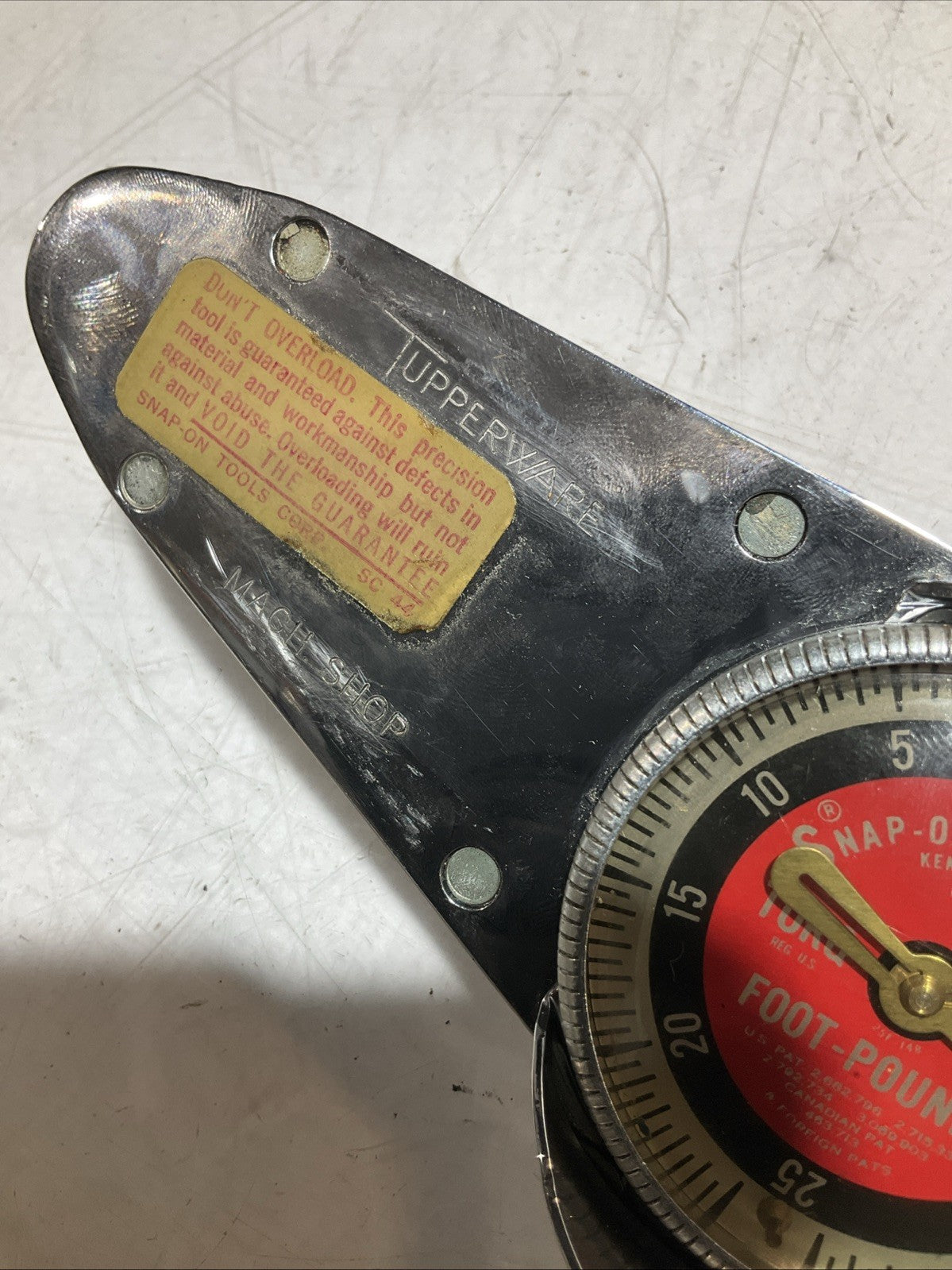 TORQOMETER 25-FA 1263 SNAP ON DIAL WRENCH WITH CASE Z2M