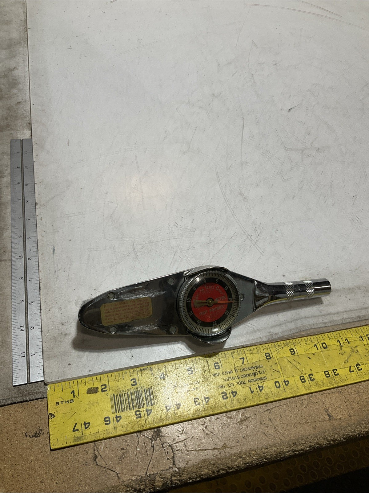 TORQOMETER 25-FA 1263 SNAP ON DIAL WRENCH WITH CASE Z2M