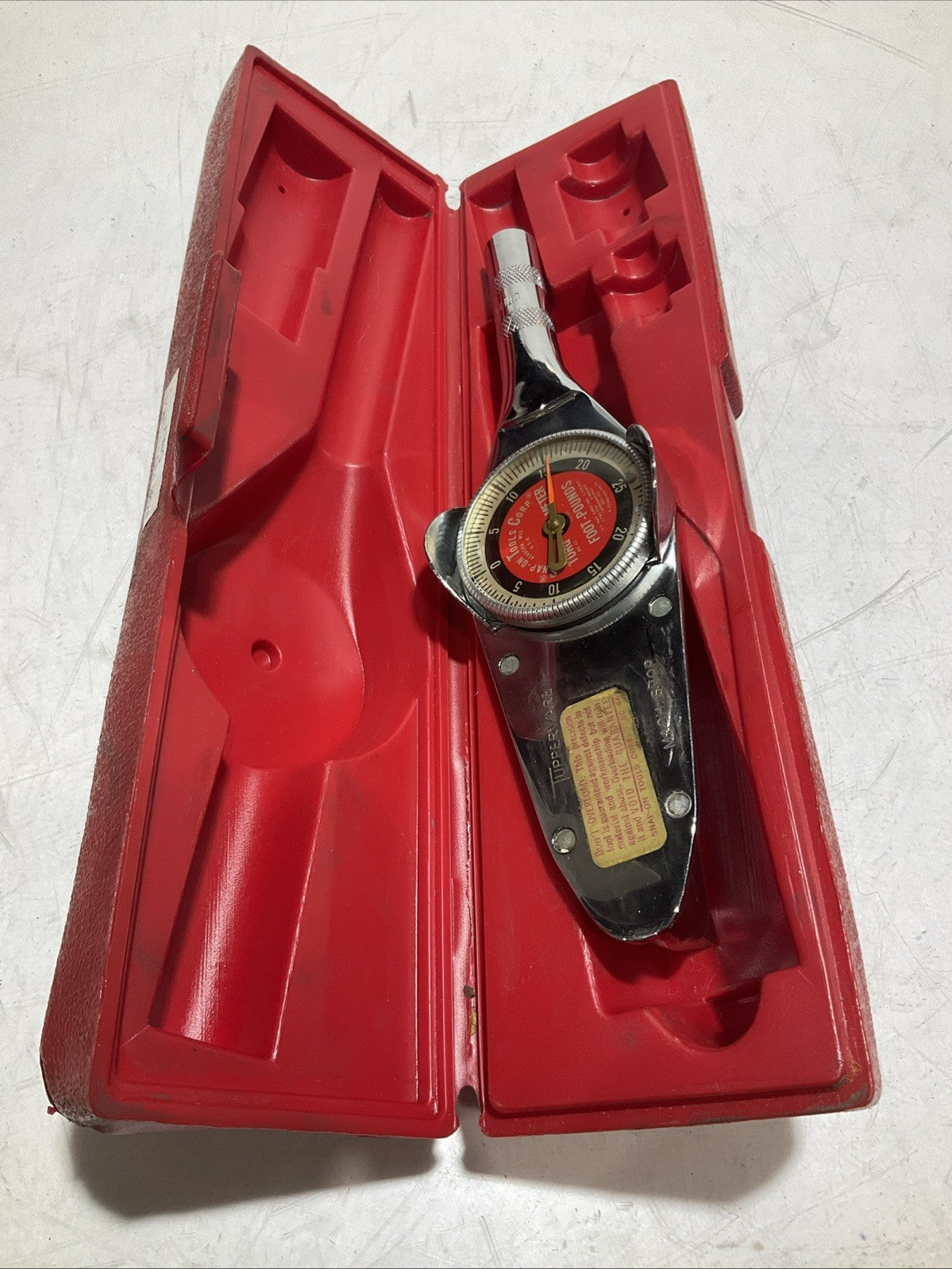 TORQOMETER 25-FA 1263 SNAP ON DIAL WRENCH WITH CASE Z2M