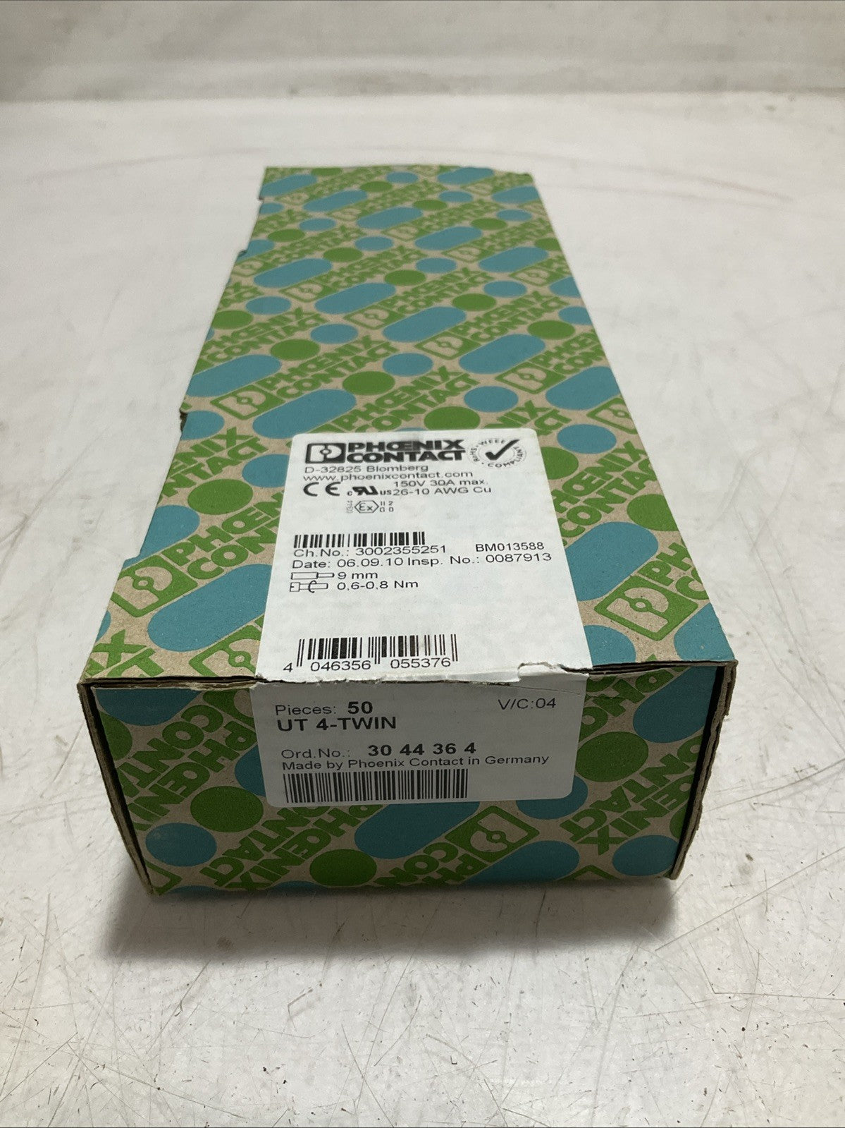 PHOENIX CONTACT 3044364 UT4-TWIN FEED THROUGH TERMINAL BLOCK LOT OF 53 Z2M