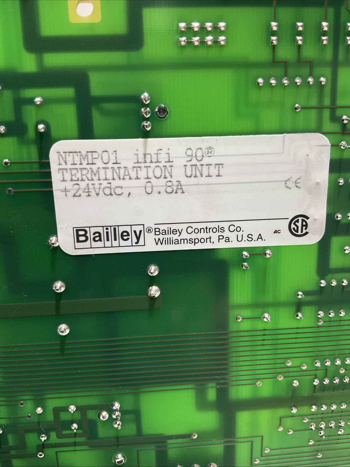 BAILEY NTMP01 6638919A1 MULTI-FUNCTION PROCESSOR TERMINATION UNIT Z2M
