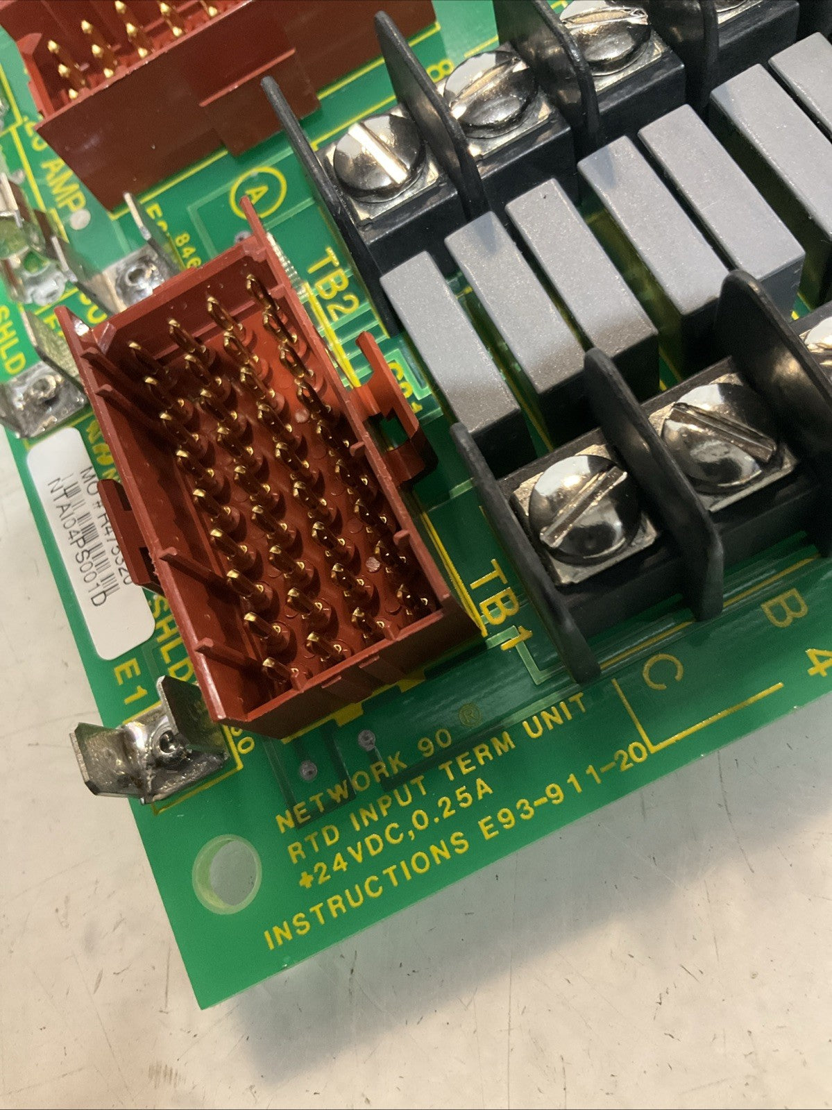 BAILEY NTA104 6635700A1 NETWORK 90 RTD INPUT TERMINATION ASSEMBLY 24VDC Z2M