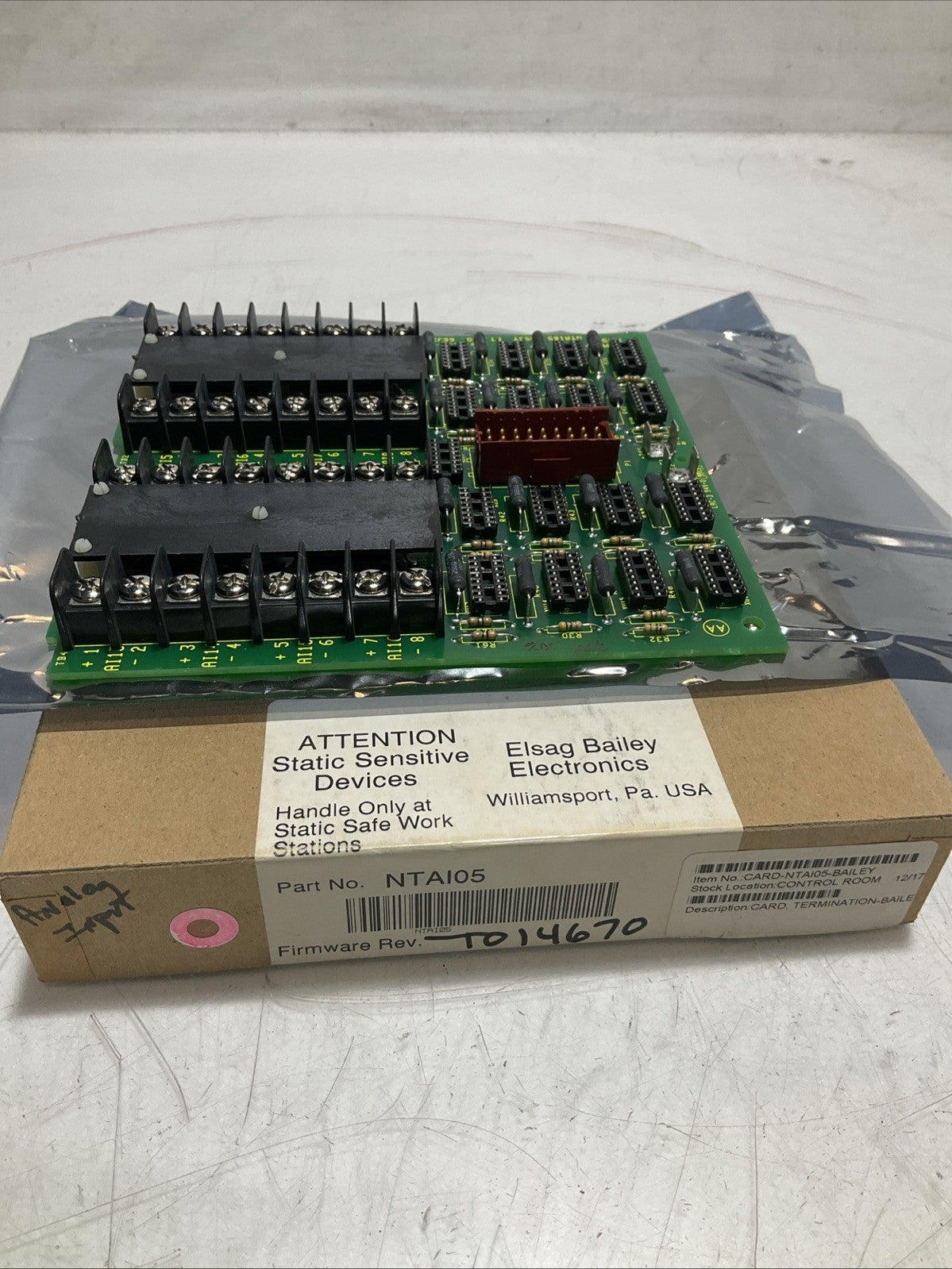 ABB BAILEY INFO90 NTAI05 ANALOG INPUT TERMINAL UNIT CARD FACTORY Z2M