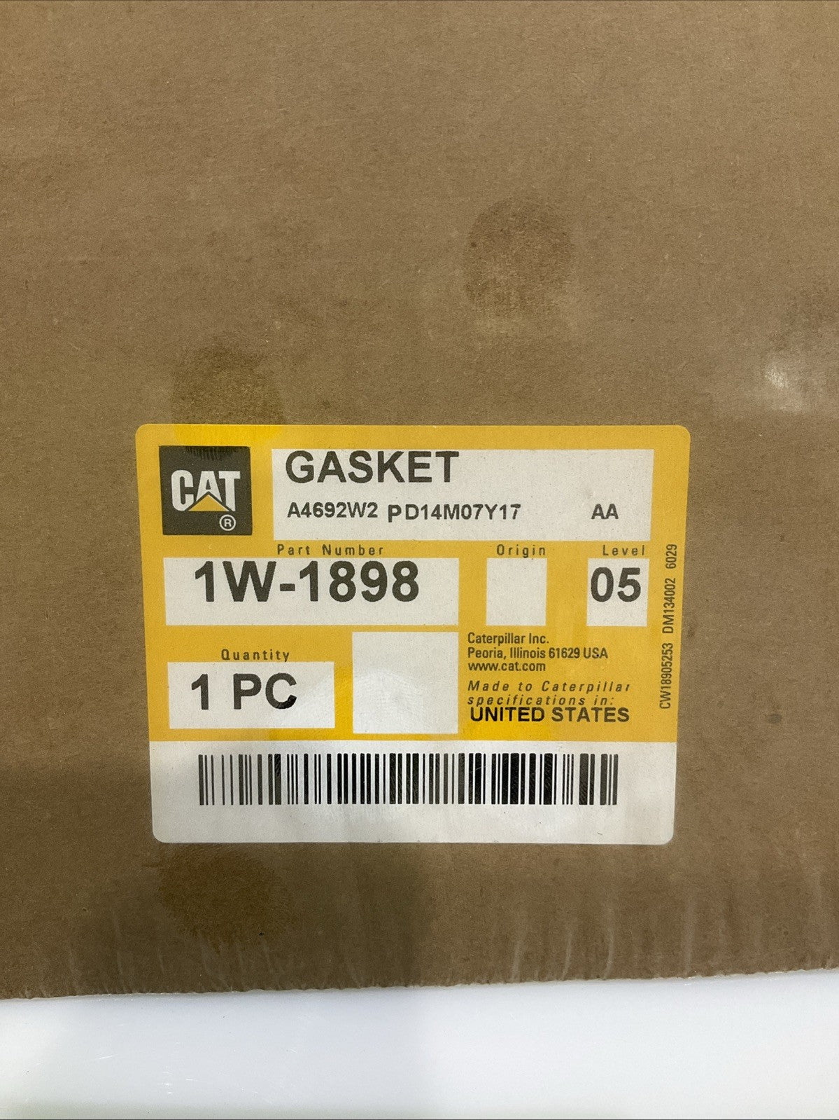 CAT-CATERPILLAR 1W-1898 TIMING GEAR HOUSING GASKET Z2M