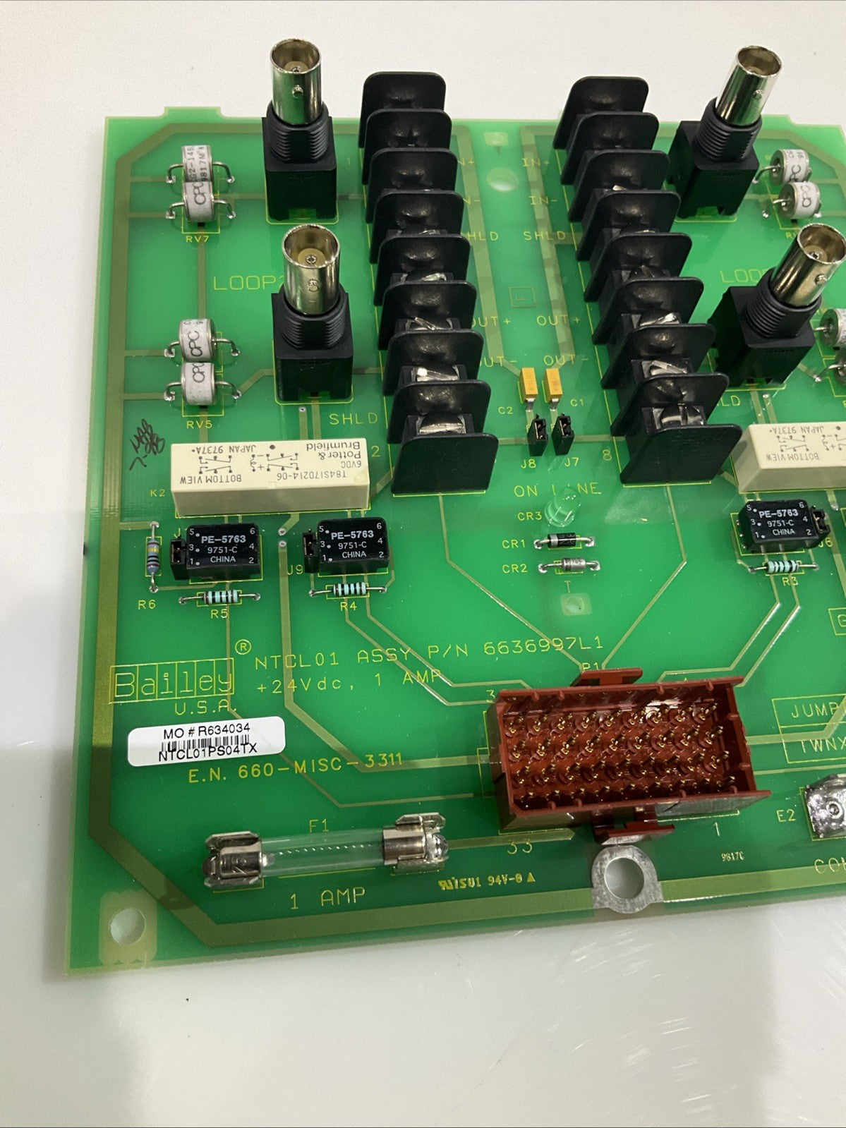 BAILEY NTCL01 6636997L1 COMMUNICATION TERMINATION UNIT MODULE 24VDC Y2M