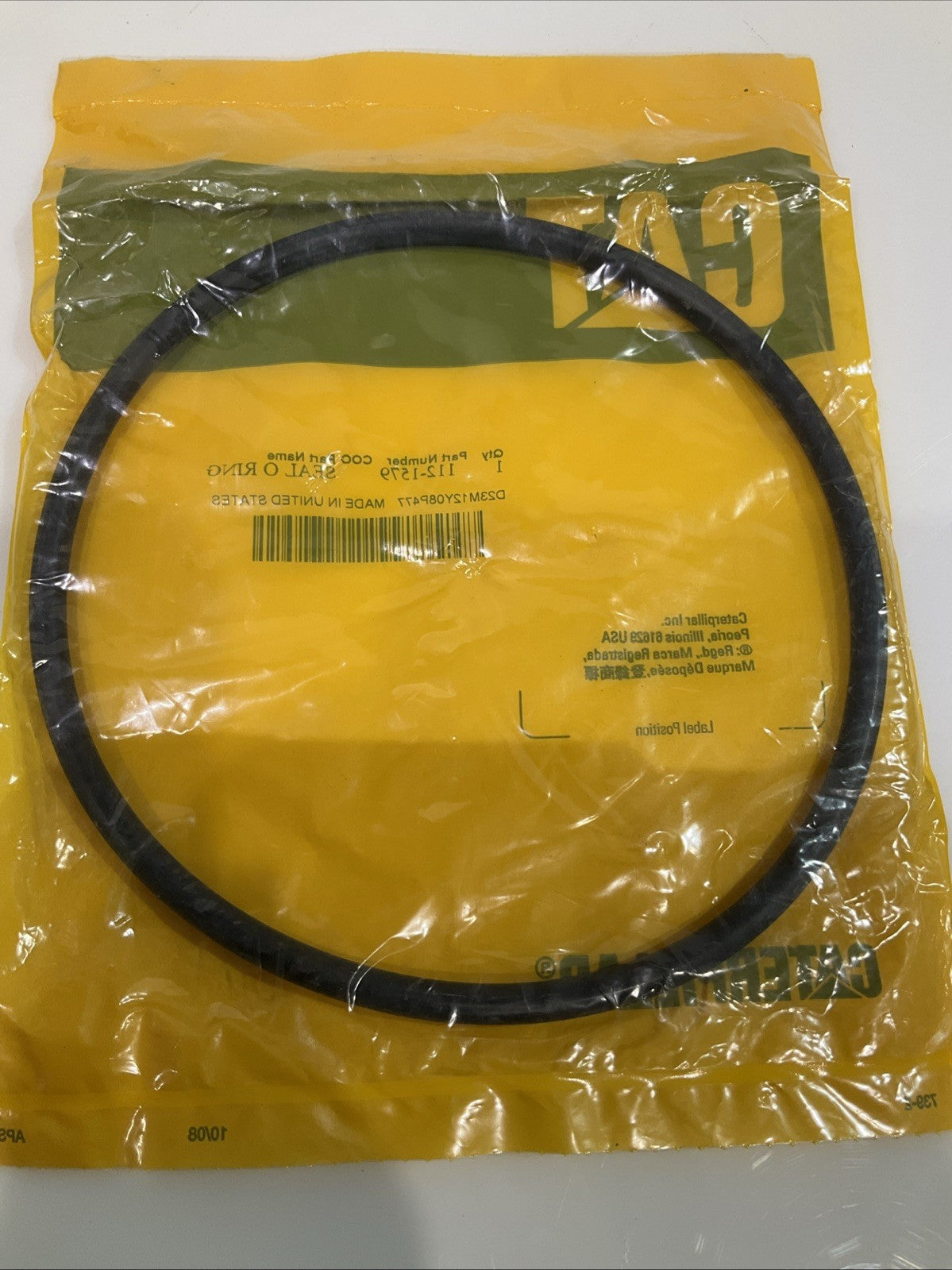 CAT- CATERPILLAR 112-1579 SEAL O RING Z2M