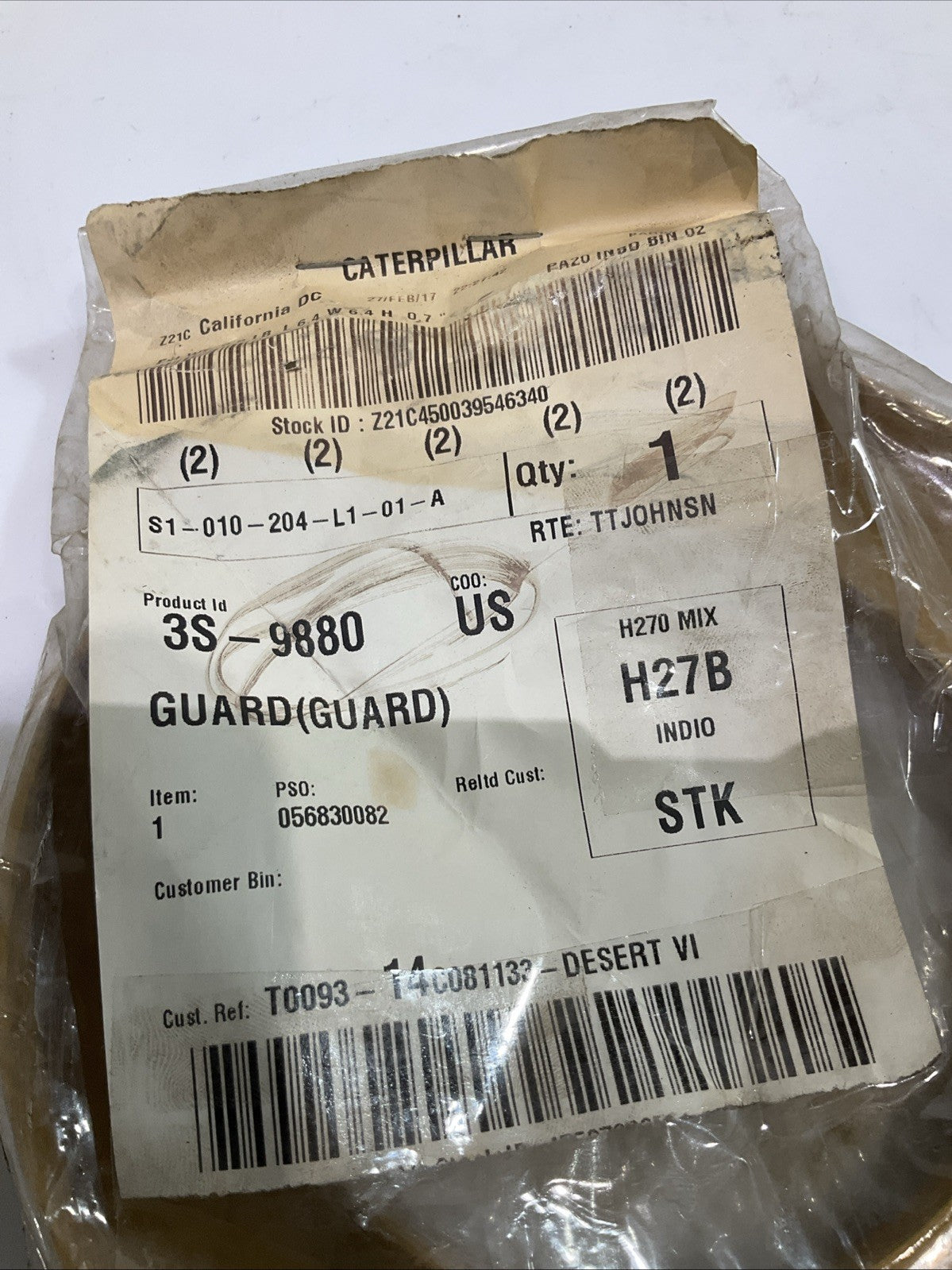 CATERPILLAR 3S-9880 GENUINE OEM DIRT GUARD Z2M