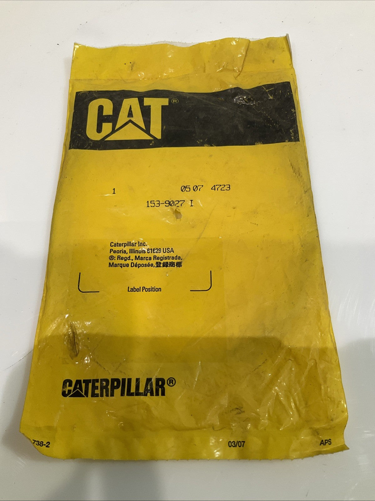 CAT-CATERPILLAR 153–9027 I LONG LATCH CABLE Z2M