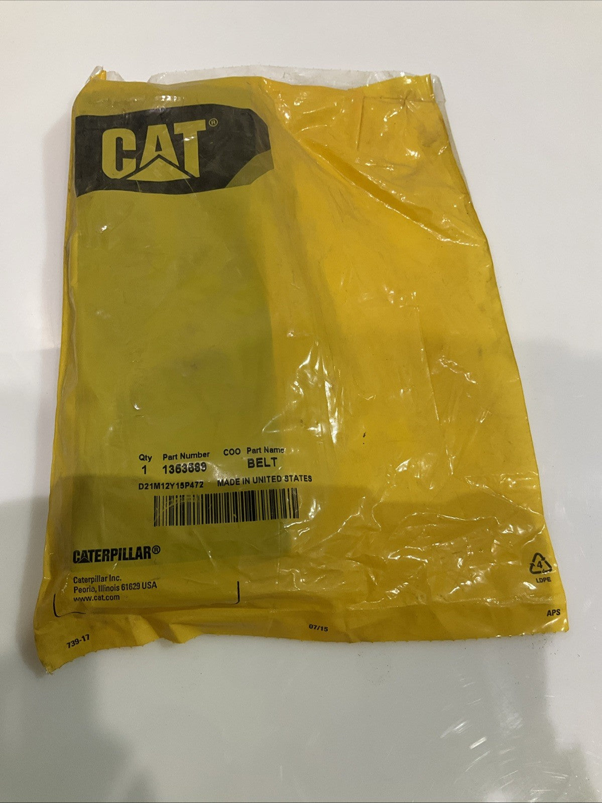CAT- CATERPILLARS 1353569 OEM BELT LOT OF 2 Z2M