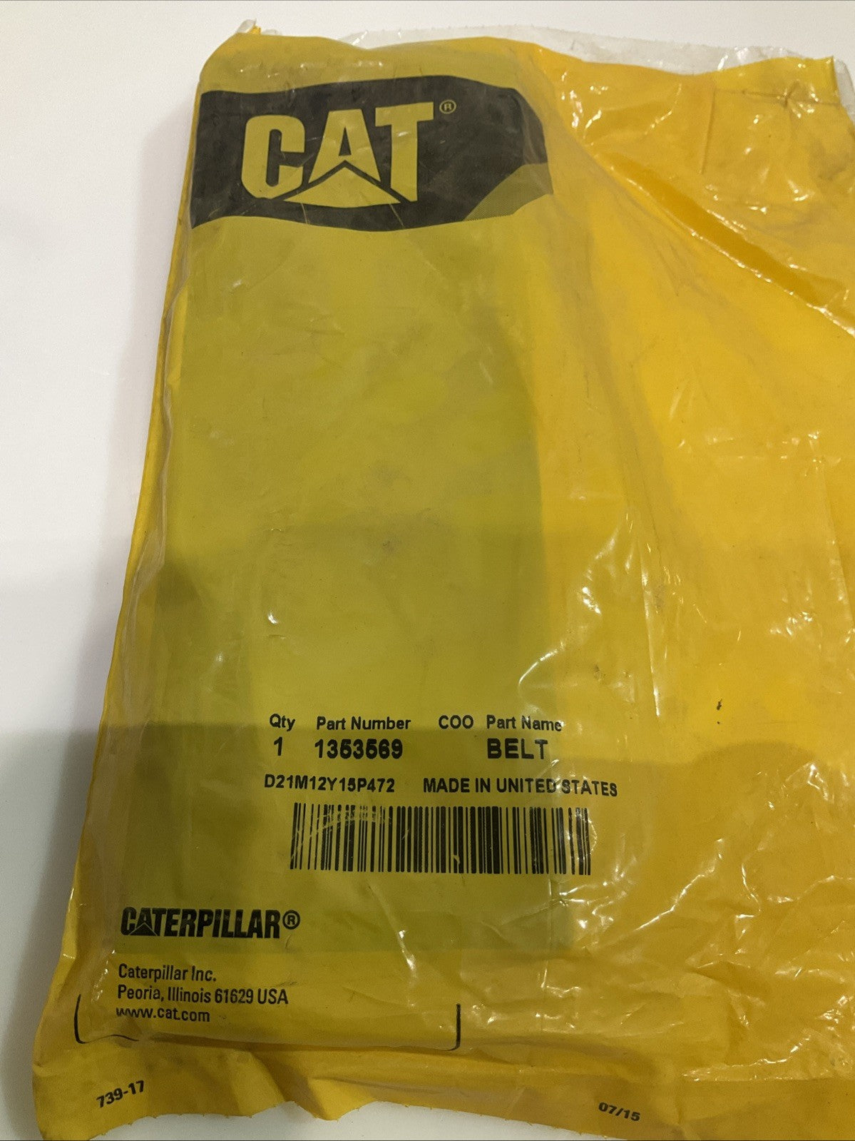 CAT- CATERPILLARS 1353569 OEM BELT LOT OF 2 Z2M