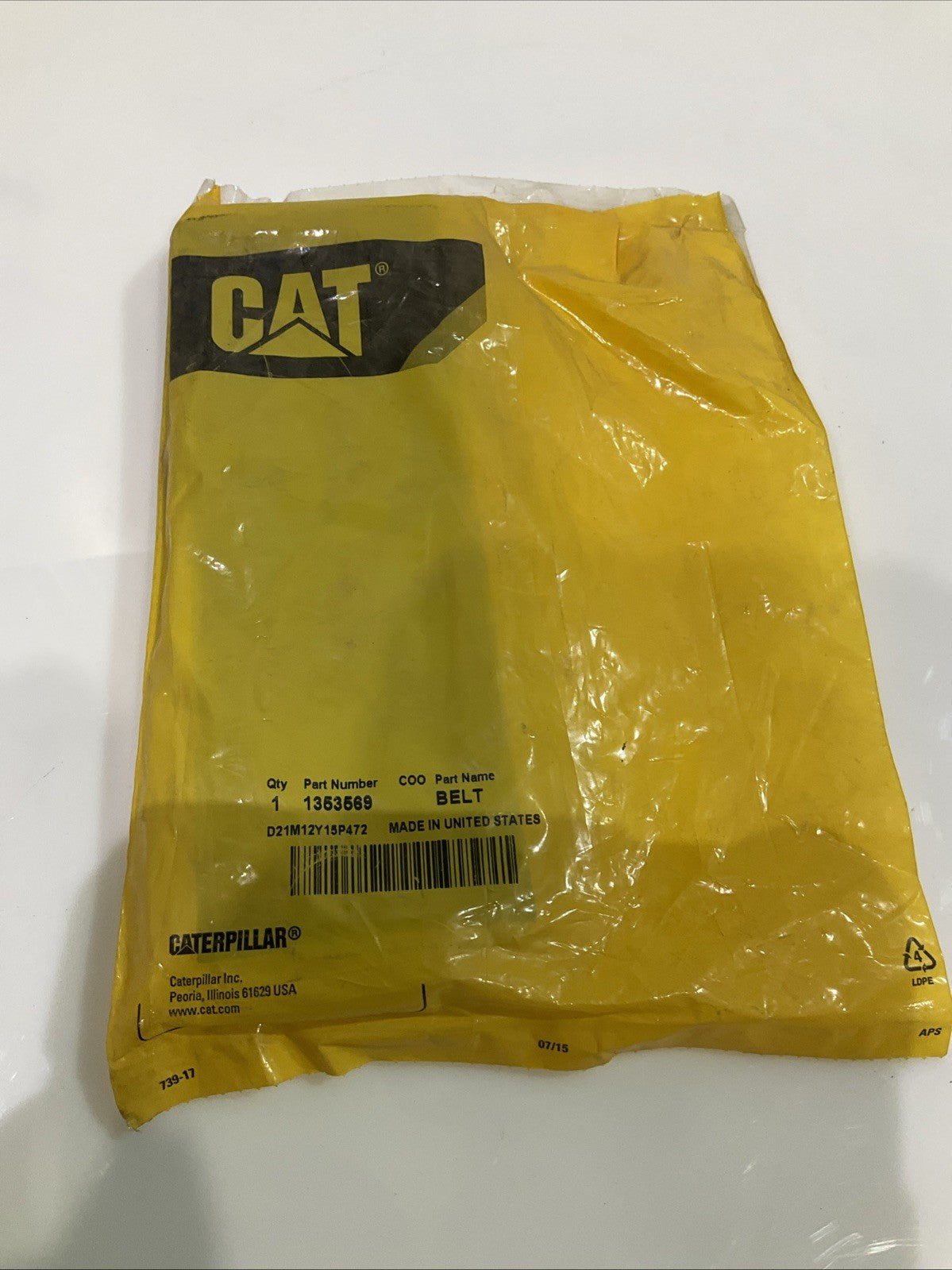CAT- CATERPILLARS 1353569 OEM BELT LOT OF 2 Z2M